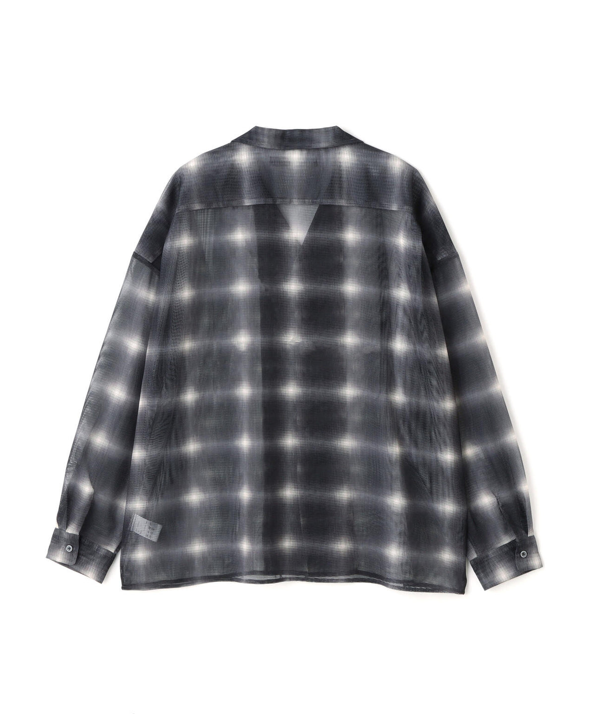DankrSchon/ダンケシェーン/OMBRE CHECK MESH LONG SLEEVE SHIRT