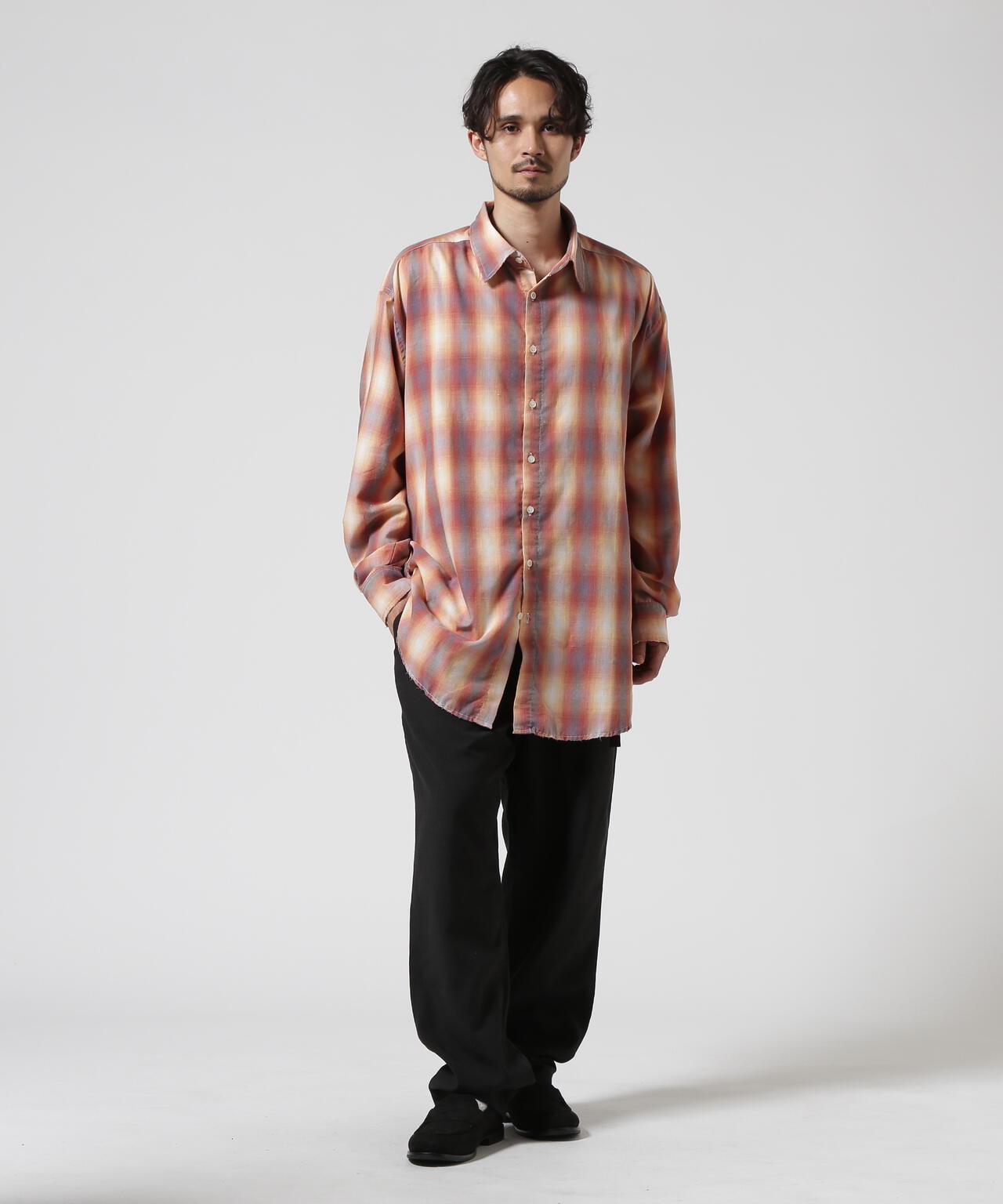 WHITELAND/ホワイトランド/DAMEGE CHECK SHIRT