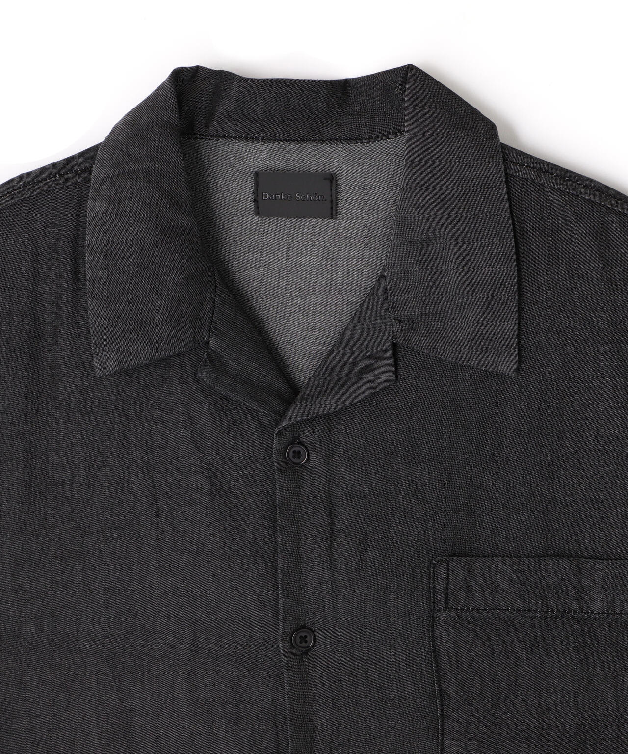DankeSchon/ダンケシェーン/TENCEL OPENCOLLAR S/S SHIRTS