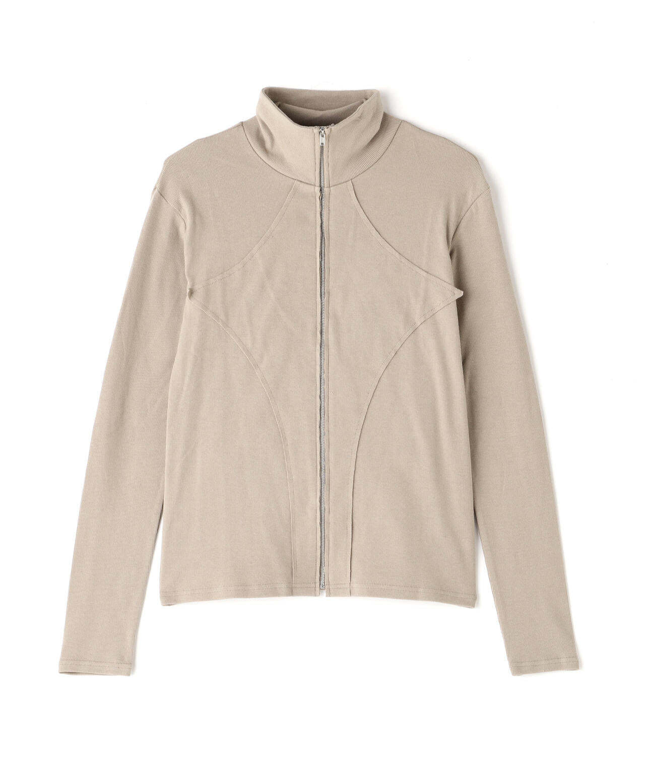 WHITELAND/ホワイトランド/RIB STAND ZIP LS TEE