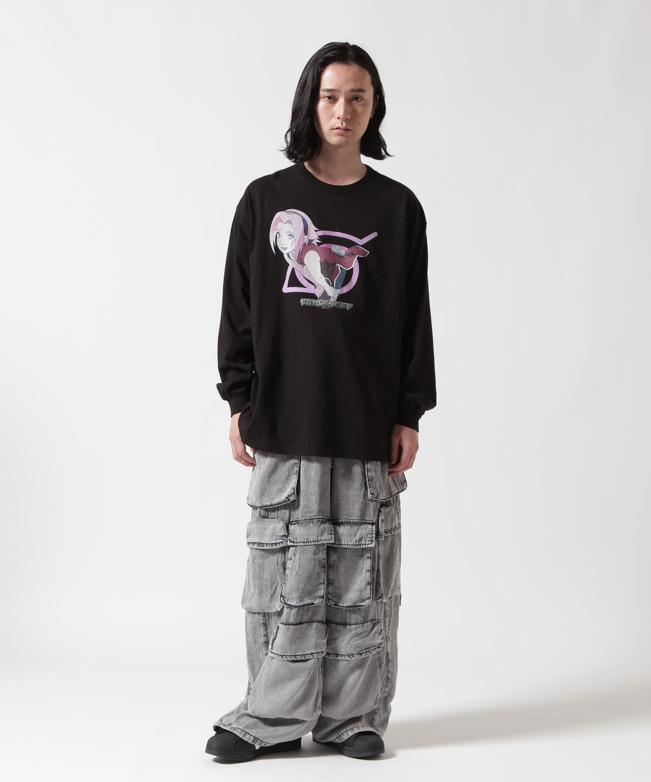 F-LAGSTUF-F×NARUTO-ナルト-/フラグスタフ×ナルト/”SAKURA” L/S TEE