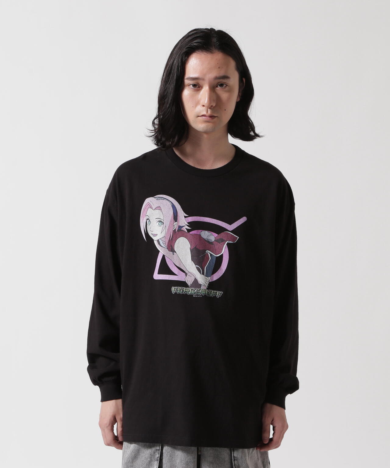 F-LAGSTUF-F×NARUTO-ナルト-/フラグスタフ×ナルト/”SAKURA” L/S TEE