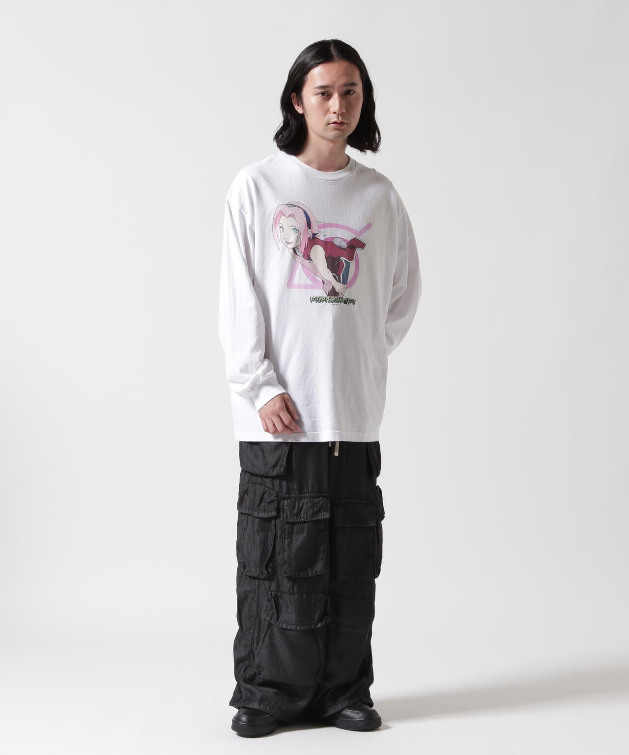 F-LAGSTUF-F×NARUTO-ナルト-/フラグスタフ×ナルト/”SAKURA” L/S TEE