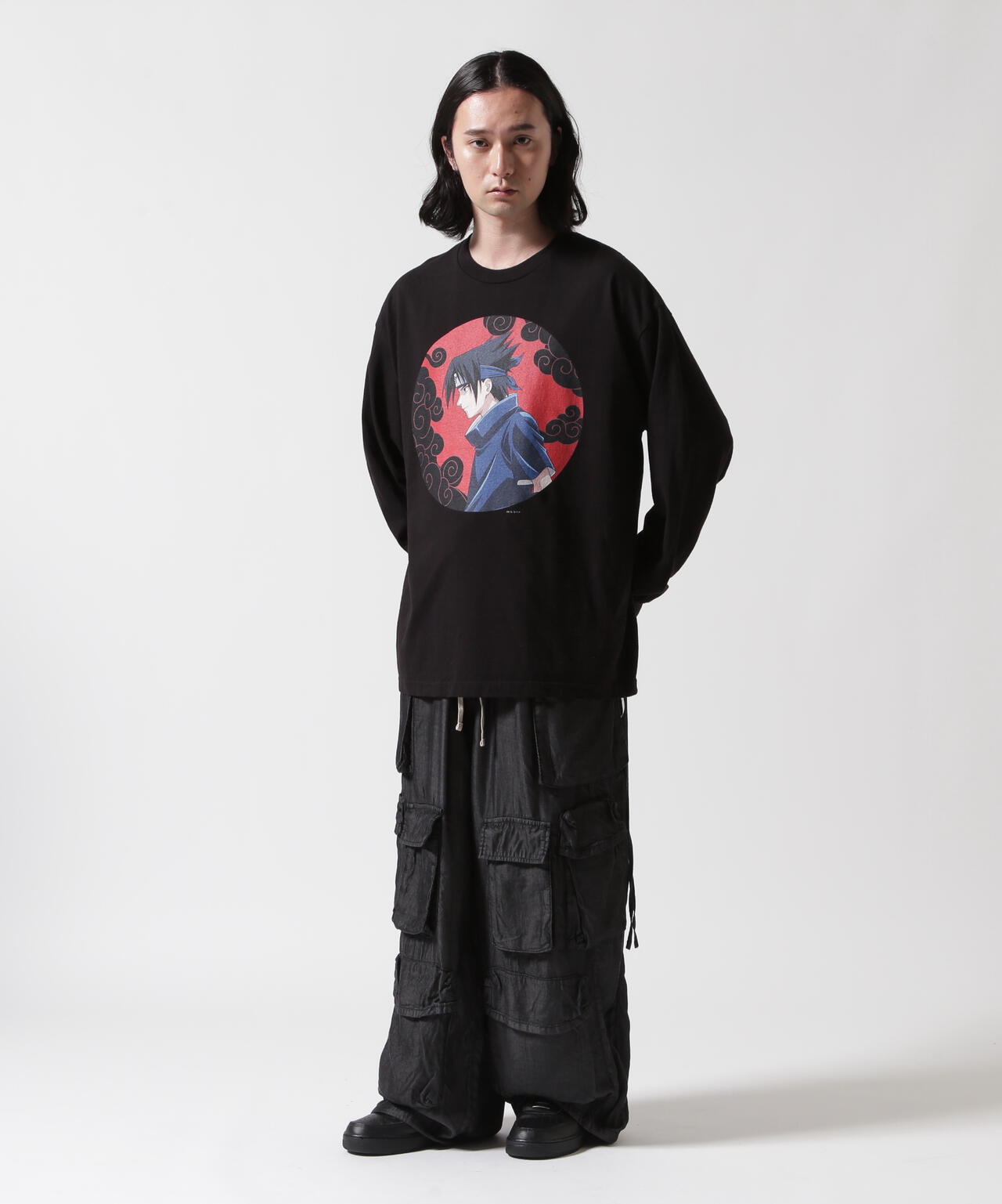 F-LAGSTUF-F×NARUTO-ナルト-/フラグスタフ×ナルト/"SASUKE" L/S TEE