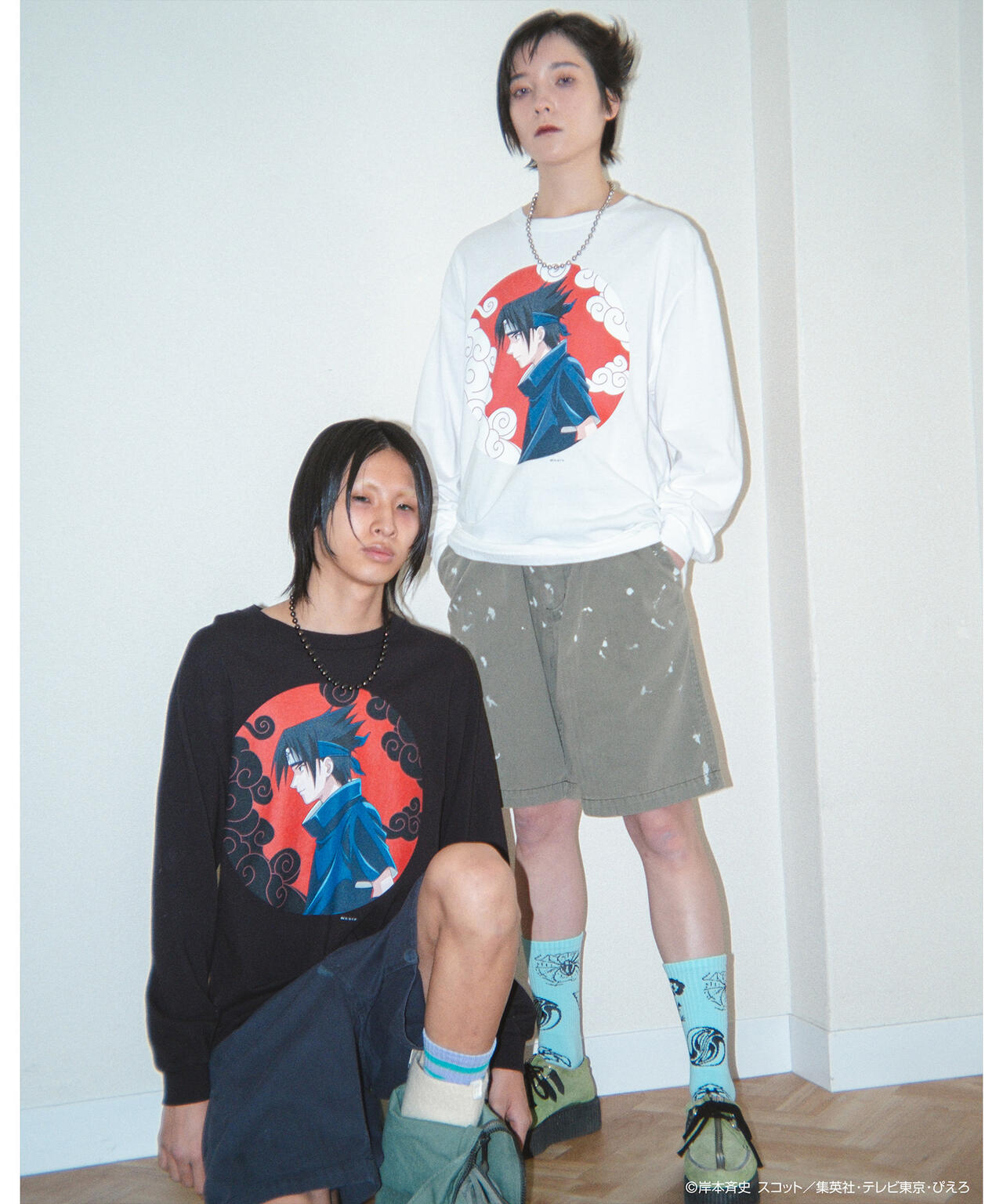 F-LAGSTUF-F×NARUTO-ナルト-/フラグスタフ×ナルト/"SASUKE" L/S TEE