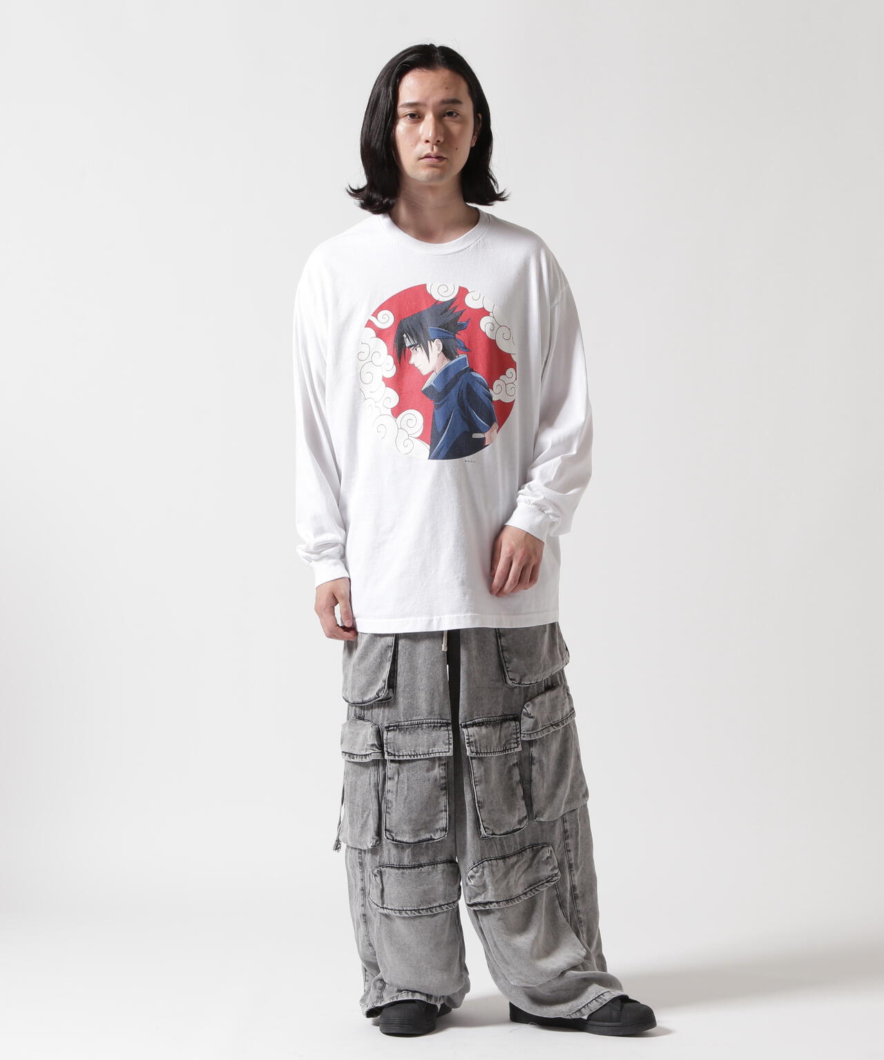 F-LAGSTUF-F×NARUTO-ナルト-/フラグスタフ×ナルト/"SASUKE" L/S TEE