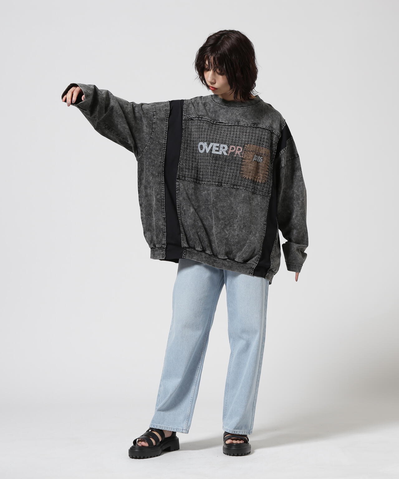 overprint/オーバープリント/PIGMENT SWEATSHIRTS LIKE LS TEE