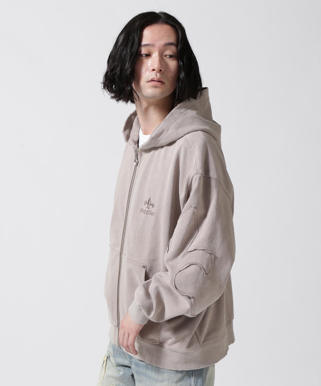 SUPPLIER/サプライヤー/FLEUR SWITCHING ZIP HOODIE