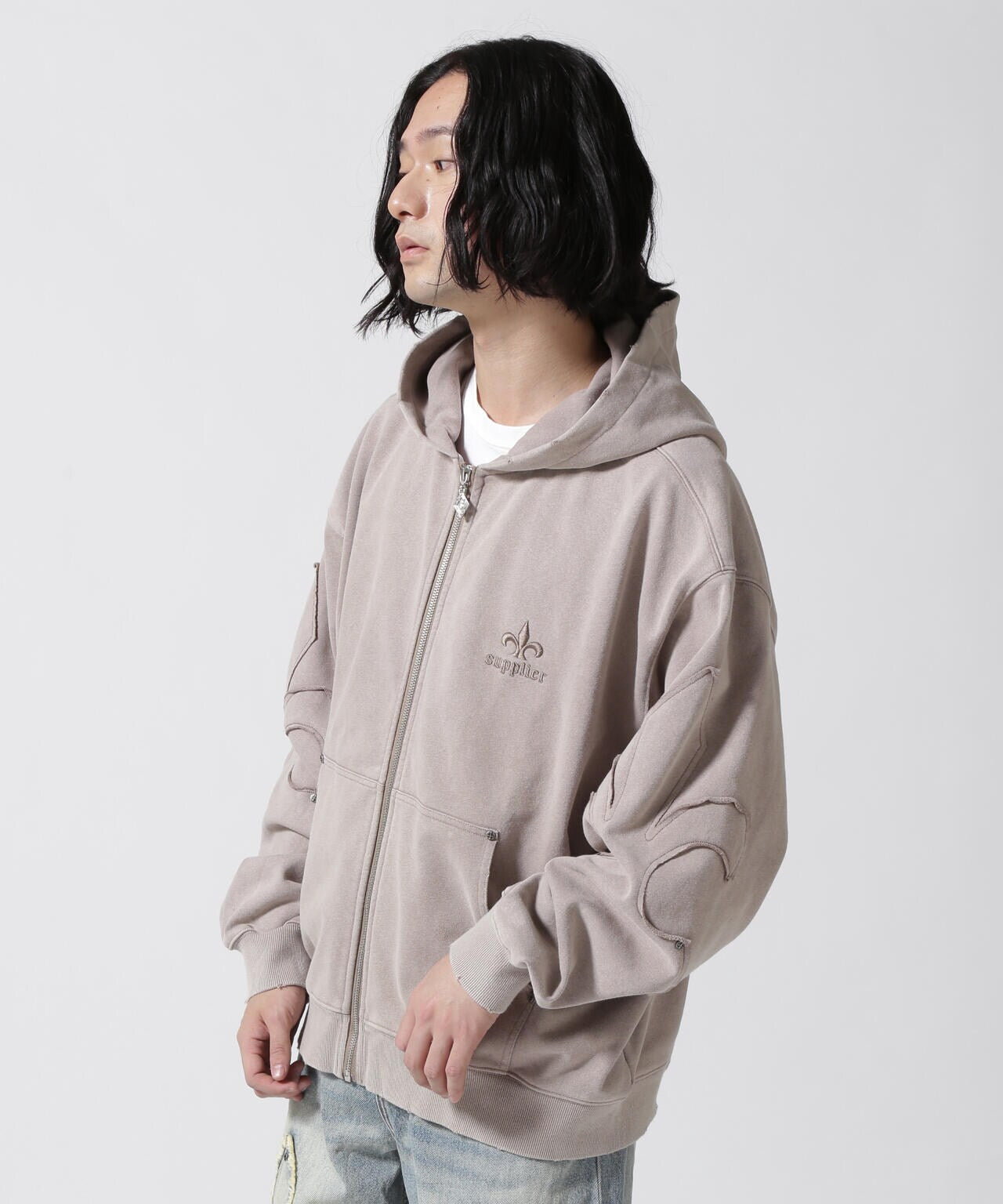 SUPPLIER/サプライヤー/FLEUR SWITCHING ZIP HOODIE