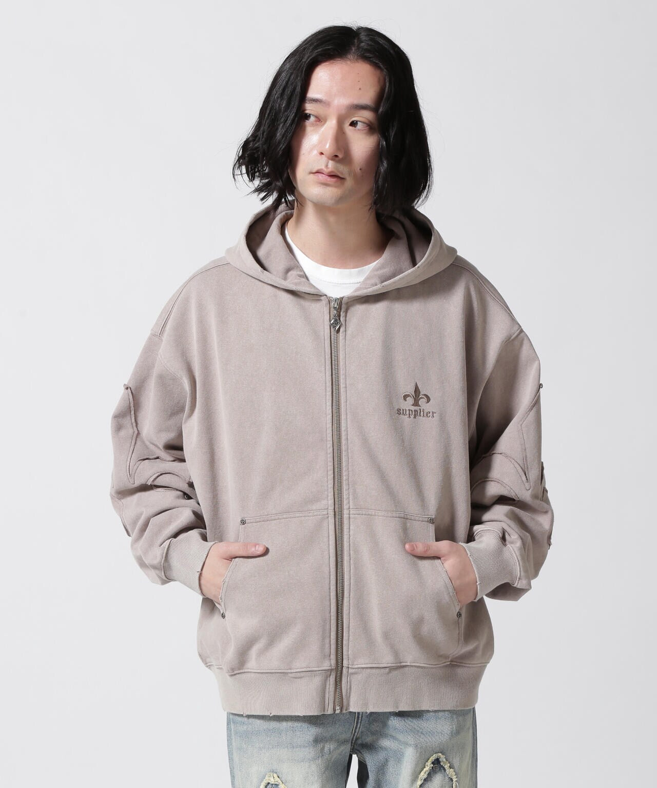 SUPPLIER/サプライヤー/FLEUR SWITCHING ZIP HOODIE