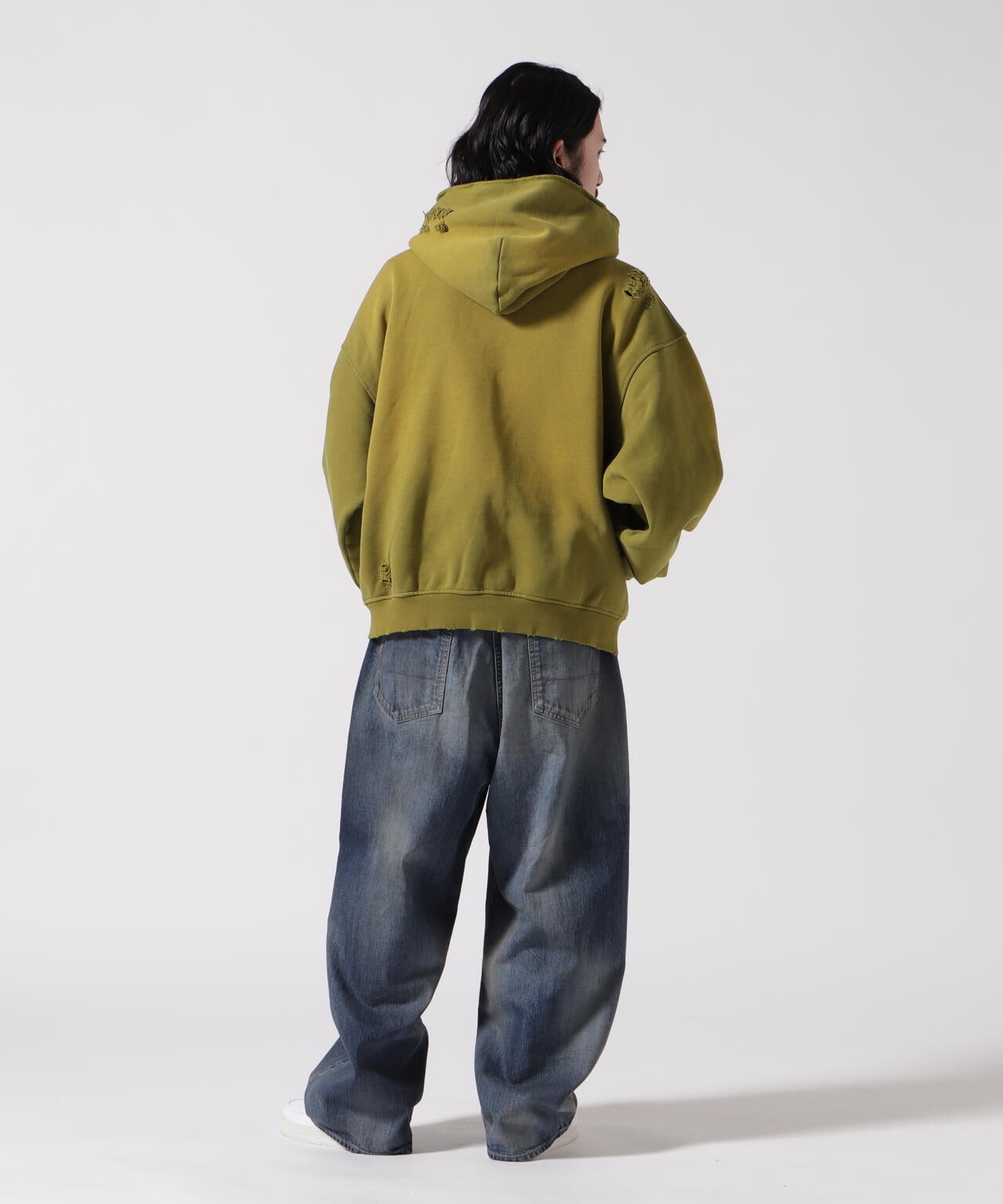 WHITELAND/ホワイトランド/VINTAGE DAMEGE HOODIE