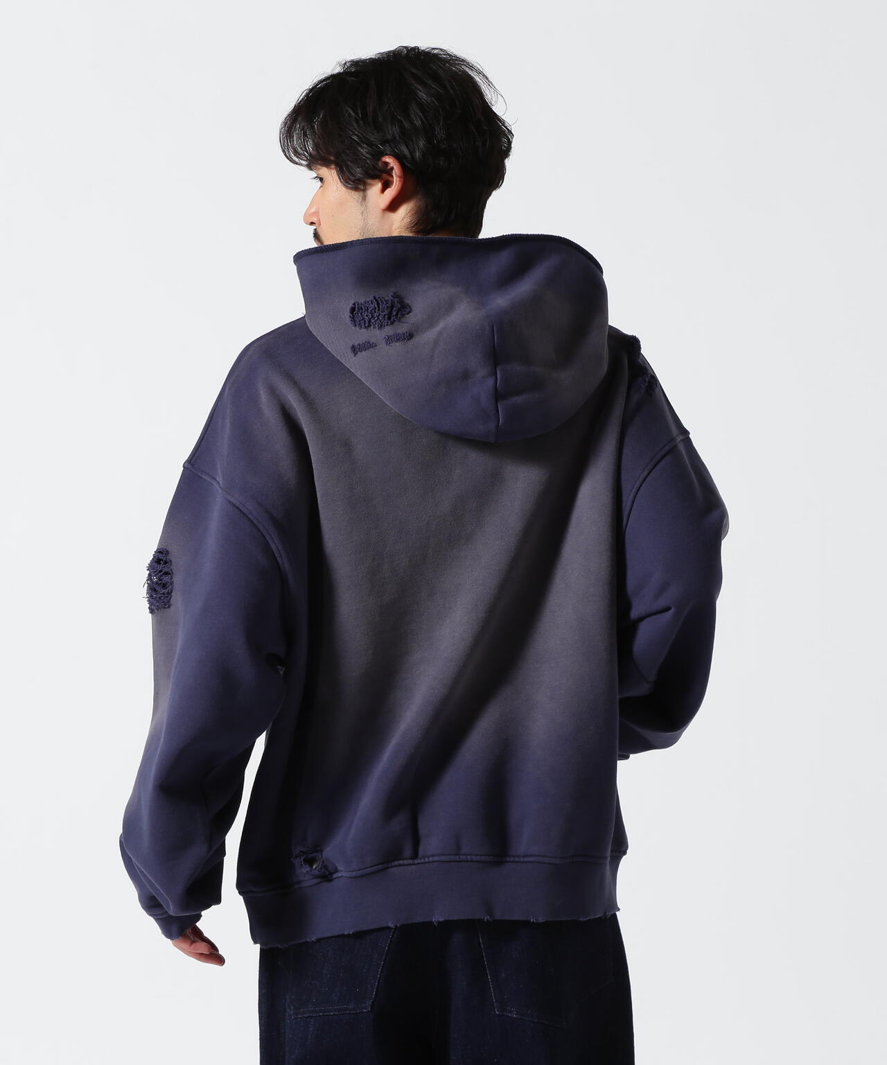 WHITELAND/ホワイトランド/VINTAGE DAMEGE HOODIE