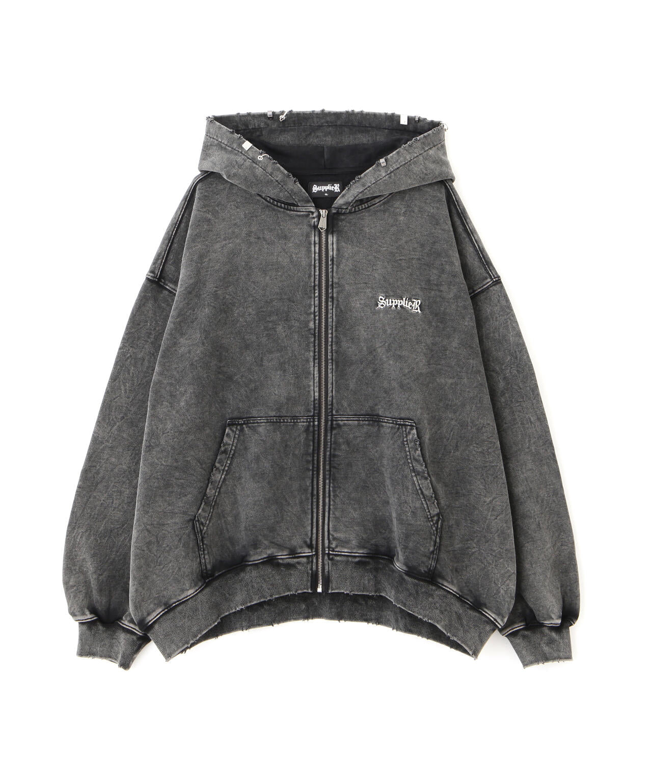 SUPPLIER/サプライヤー/【LHP EXCLUSIVE】VINTAGE WASH PIERCED ZIP HOODIE