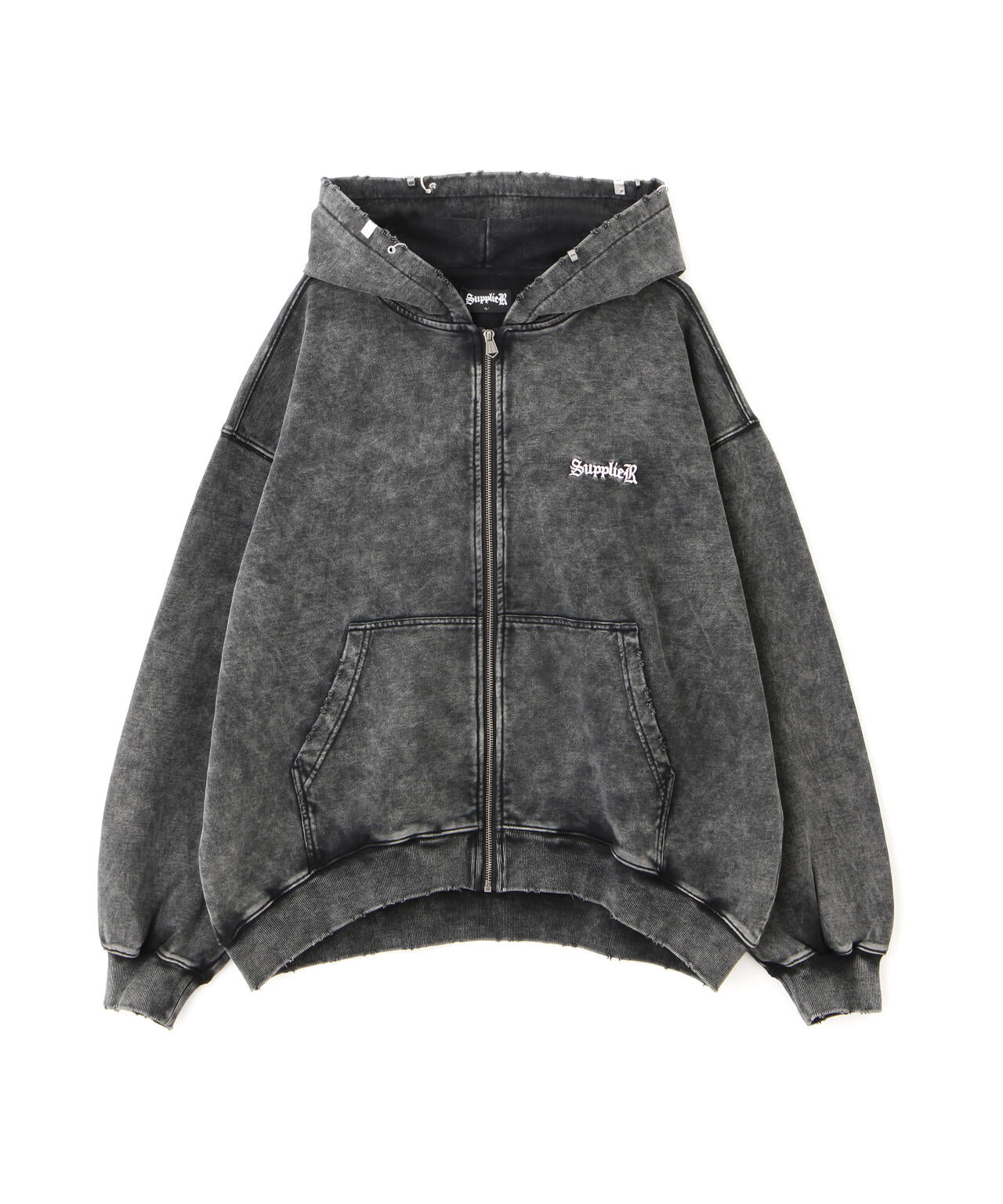 SUPPLIER/サプライヤー/【LHP EXCLUSIVE】VINTAGE WASH PIERCED ZIP HOODIE