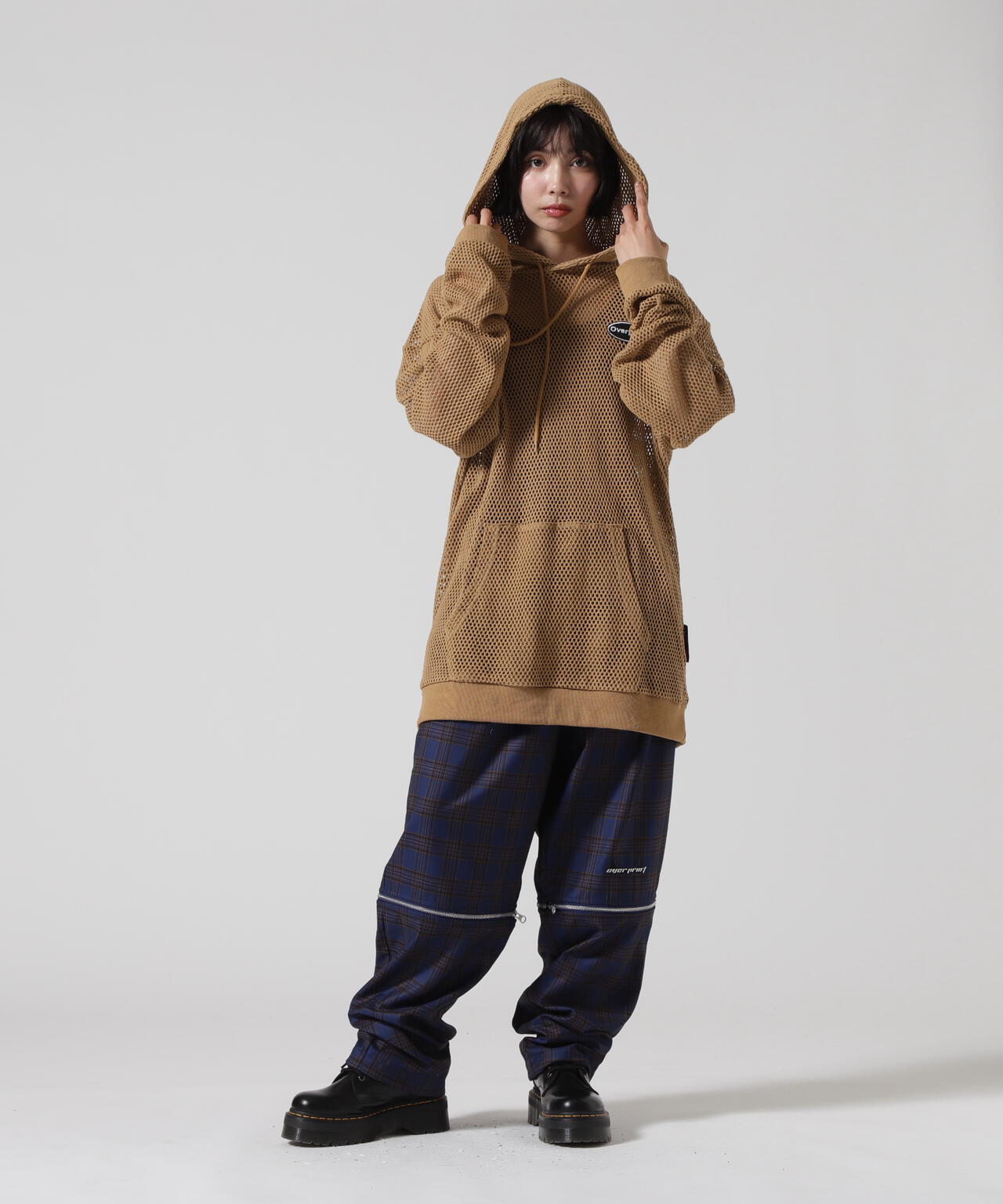 overprint/オーバープリント/MESH HOODIE