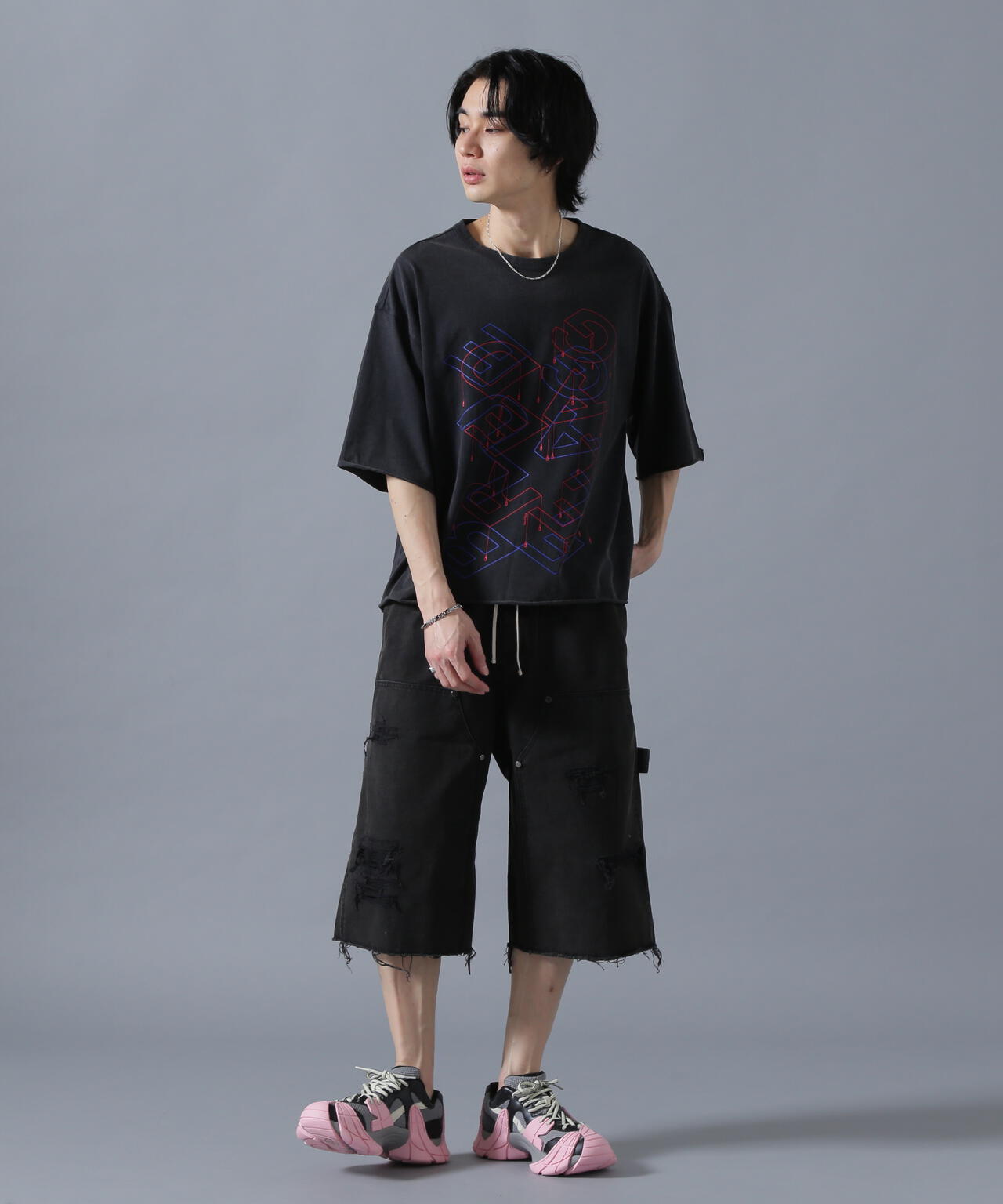 DankeSchon/ダンケシェーン/CUTOFF S/S TEE REDFLAG