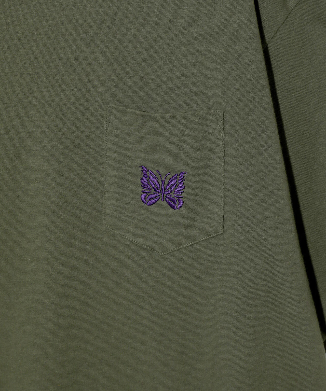 NEEDLES/ニードルズ/S/S PAPILLON EMB.POCKET TEE -  COTTON JERSEY