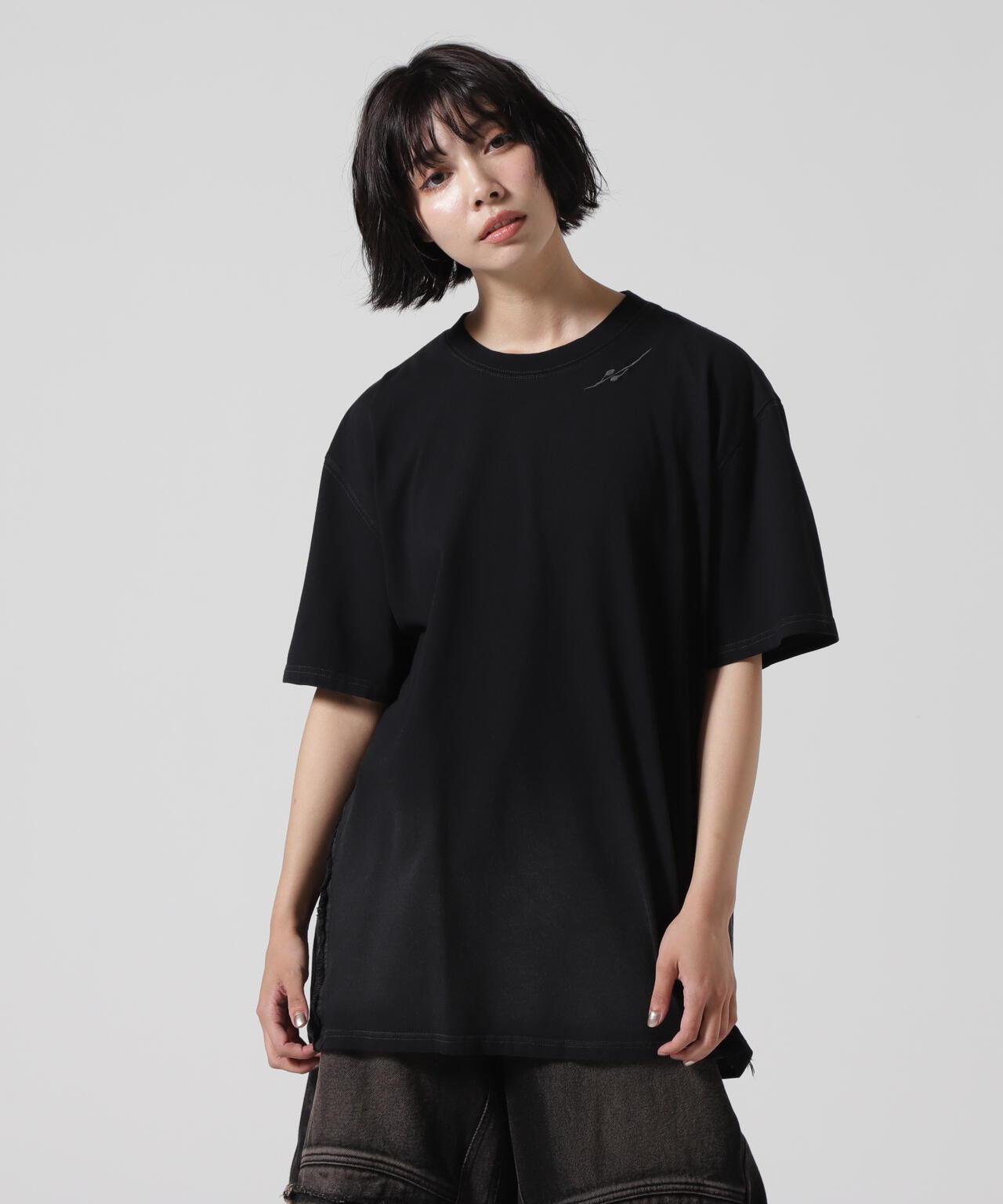 BLR/ビーエルアール/D G BLEACHED SHORT SLEEVE TEE