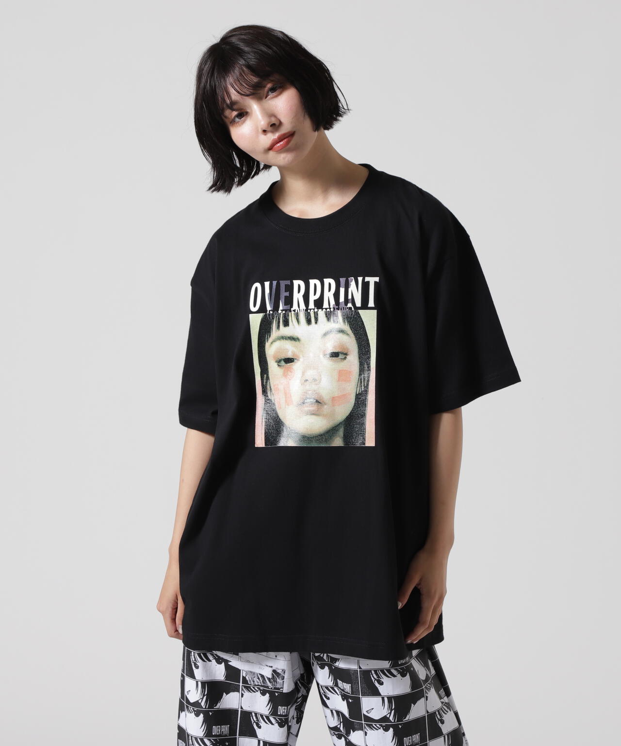 overprint/オーバープリント/パン TEE