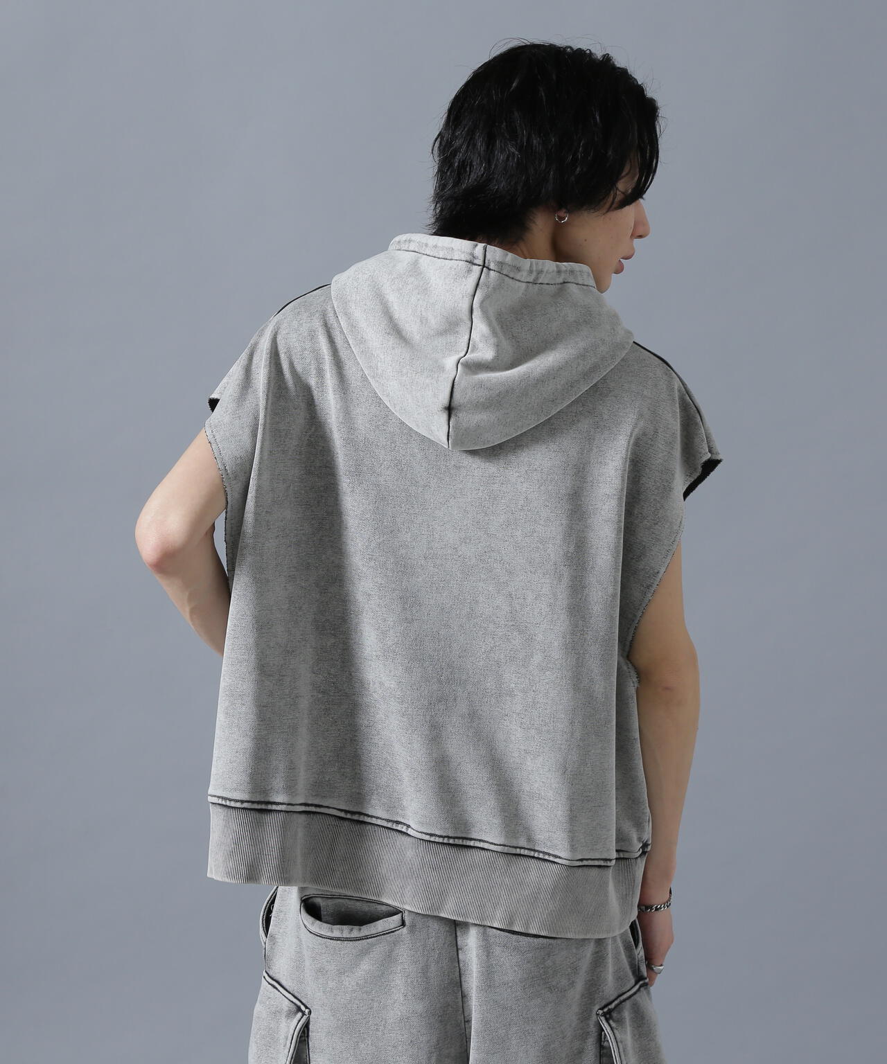DankeSchon/ダンケシェーン/CHEMICAL SWEAT NOSLEEVE HOODIE