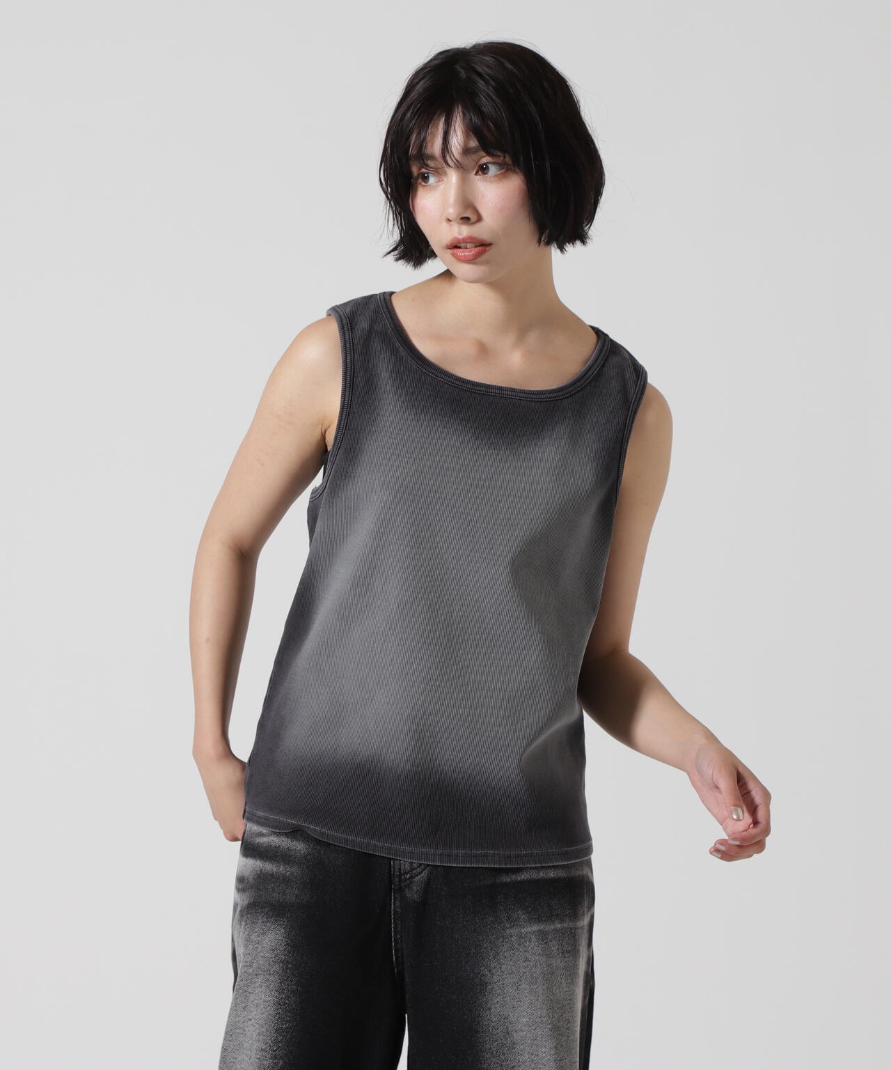 BLR/ビーエルアール/HIGH-TENSION GRADATION WASHING SLEEVELESS