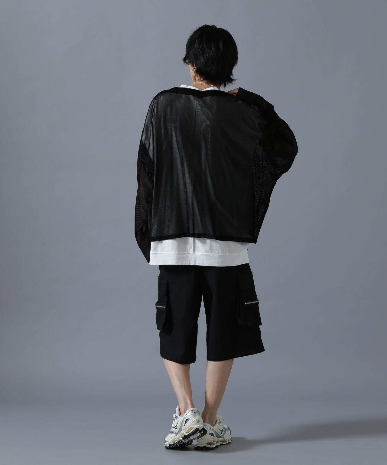 DankeSchon/ダンケシェーン/MESH VELOR CARDIGAN