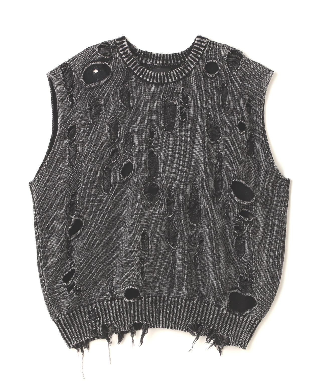 DankeSchon/ダンケシェーン/PIGMENT DAMAGE KNIT VEST