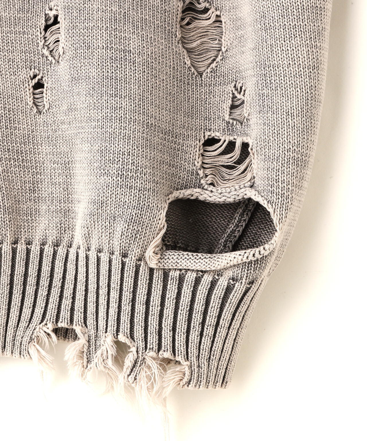 DankeSchon/ダンケシェーン/PIGMENT DAMAGE KNIT VEST