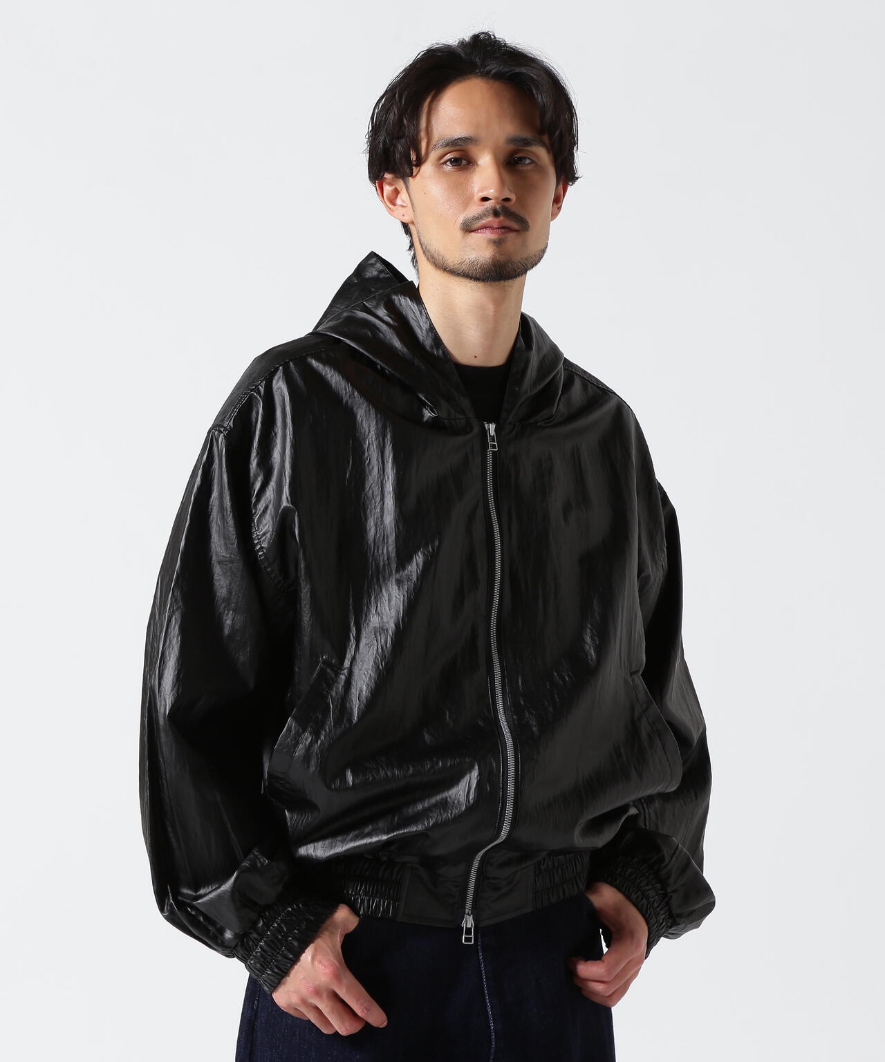 DankeSchon/ダンケシェーン/COATING TENCEL ZIP HOODIE