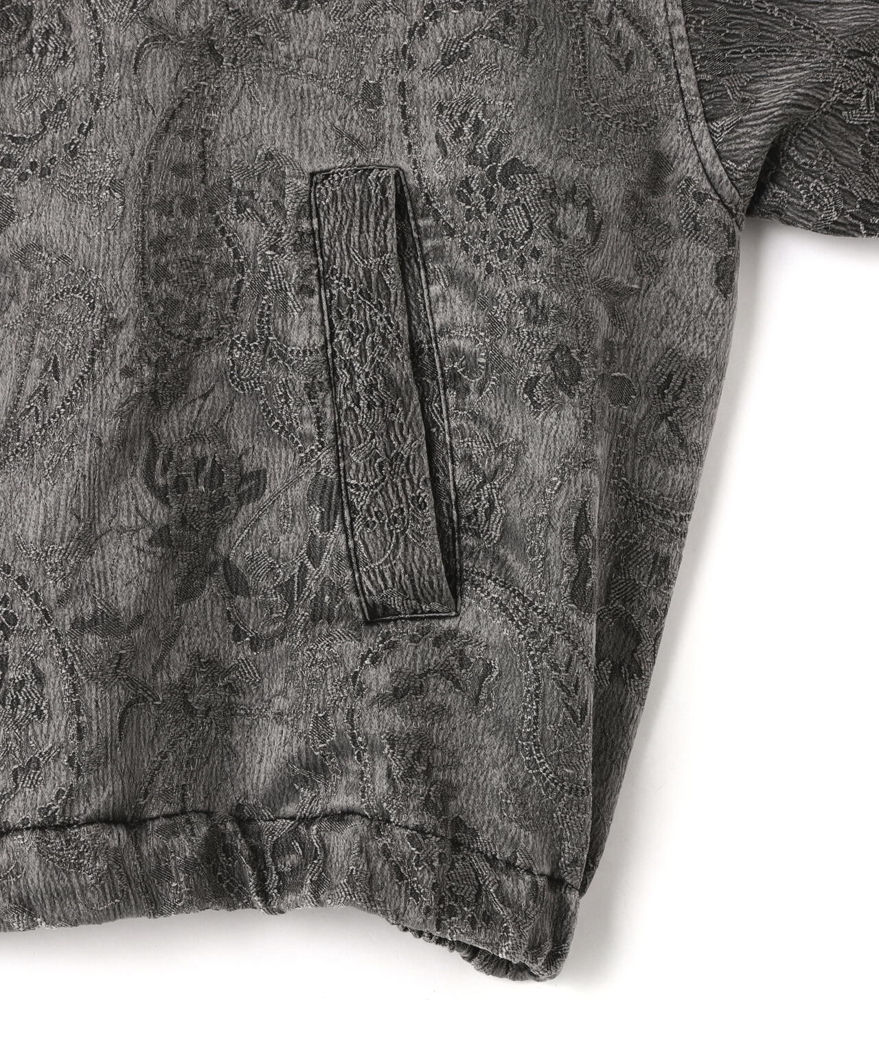 Chica/チカ/FLORAL JAQUARD PIGMENT BOMBER JACKET