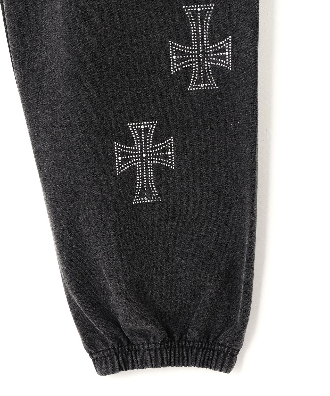 UNKNOWNLONDON/アンノウンロンドン/OUTLINE RHINESTONE SWEAT PANTS