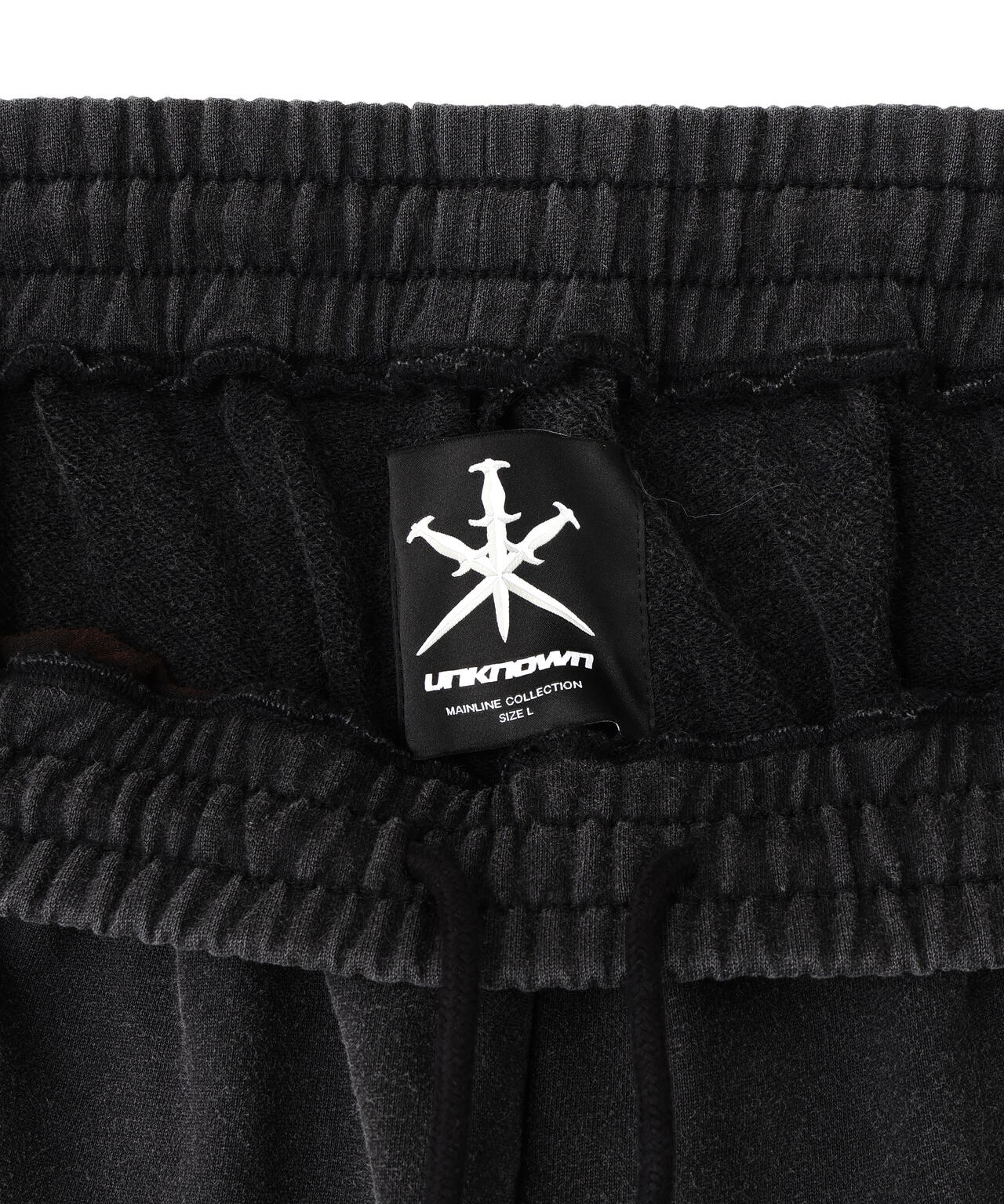 UNKNOWNLONDON/アンノウンロンドン/OUTLINE RHINESTONE SWEAT PANTS