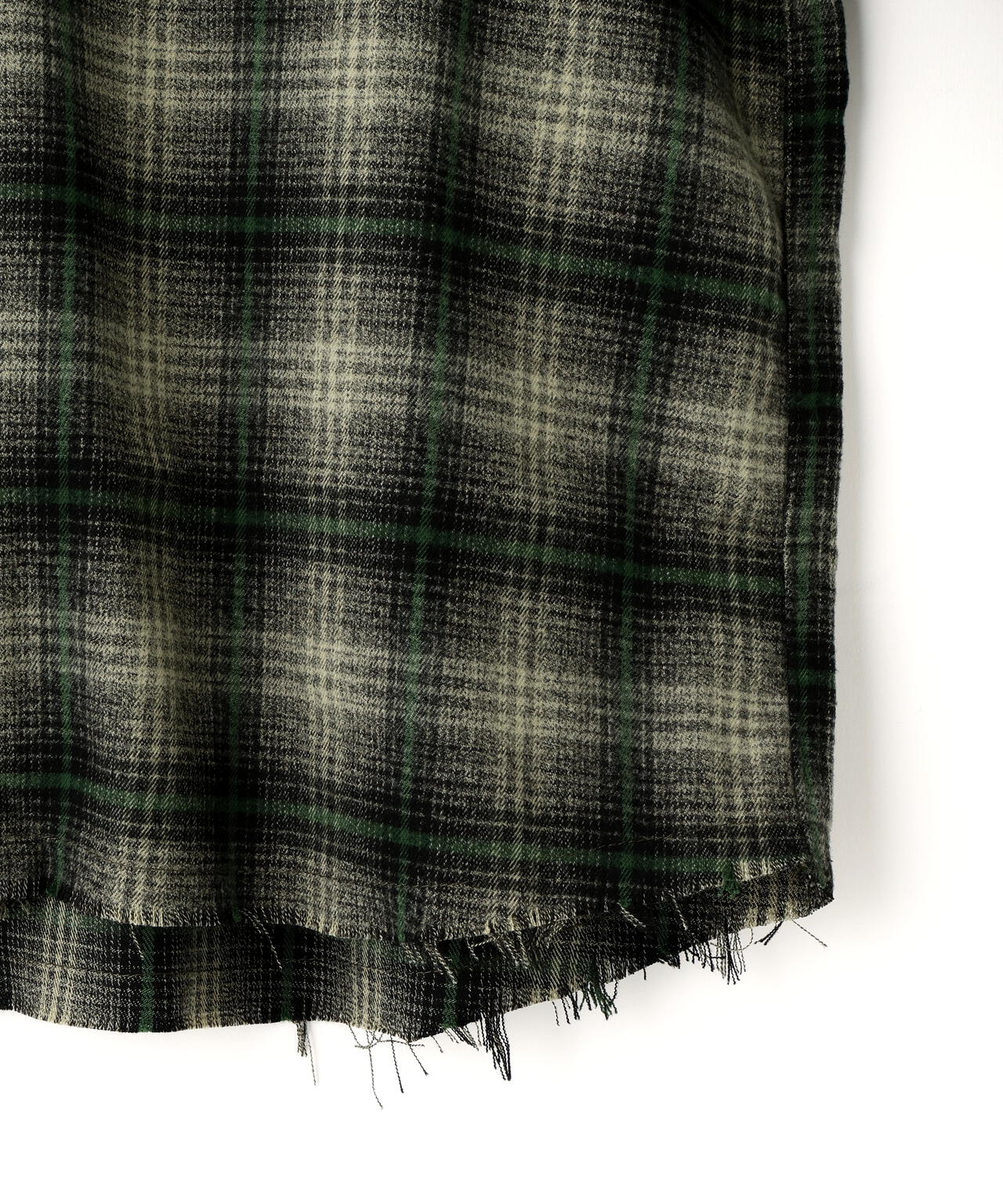 DankeSchon/ダンケシェーン/CUTOFF CHECK SHIRTS