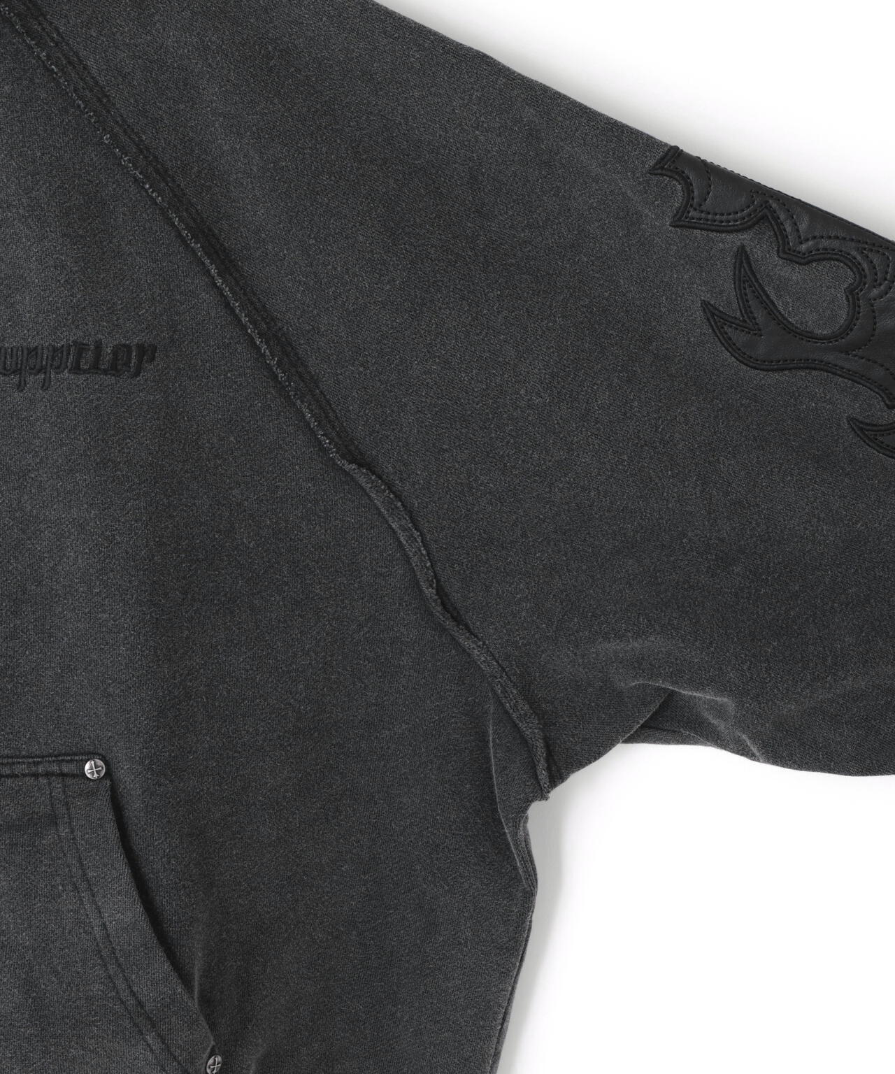 SUPPLIER/サプライヤー/LEATHER PATCH ZIP HOODIE