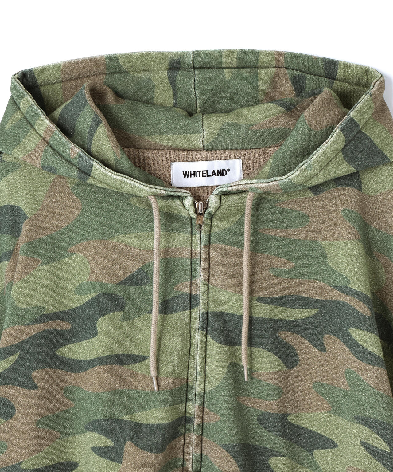 WHITELAND/ホワイトランド/ZIP UP CAMO HOODIE