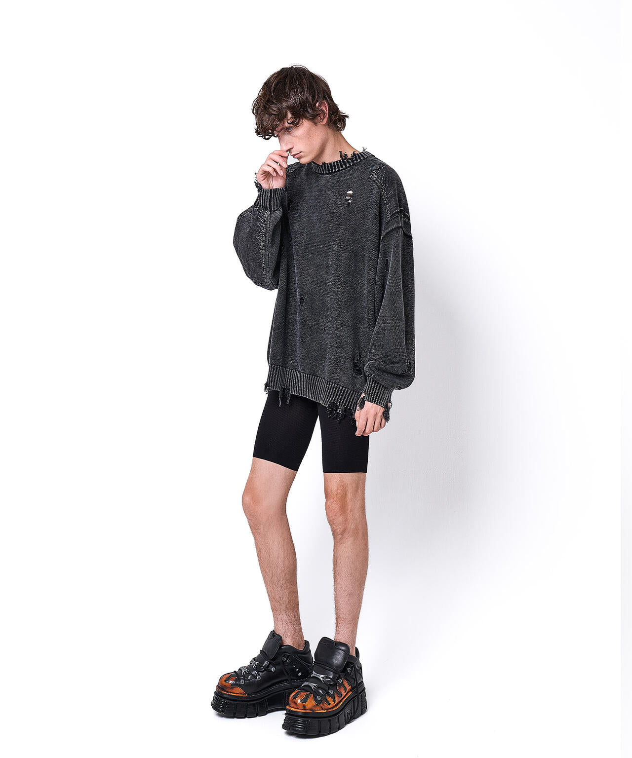 DankeSchon/ダンケシェーン/MILS KNIT CREWNECK