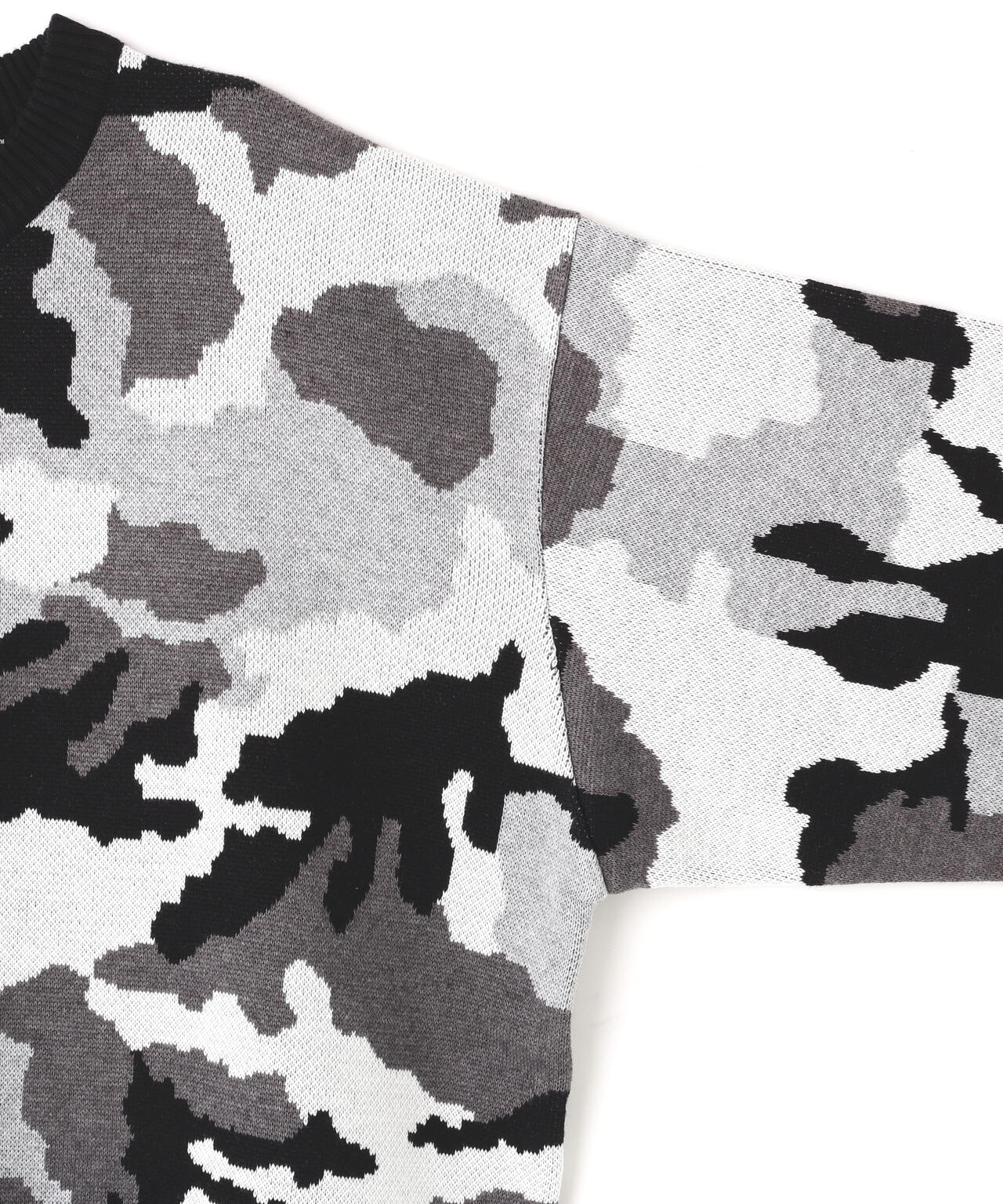 【WEB&DEPOT限定】DankeSchon/ダンケシェーン/CAMO CREWNECK KNIT