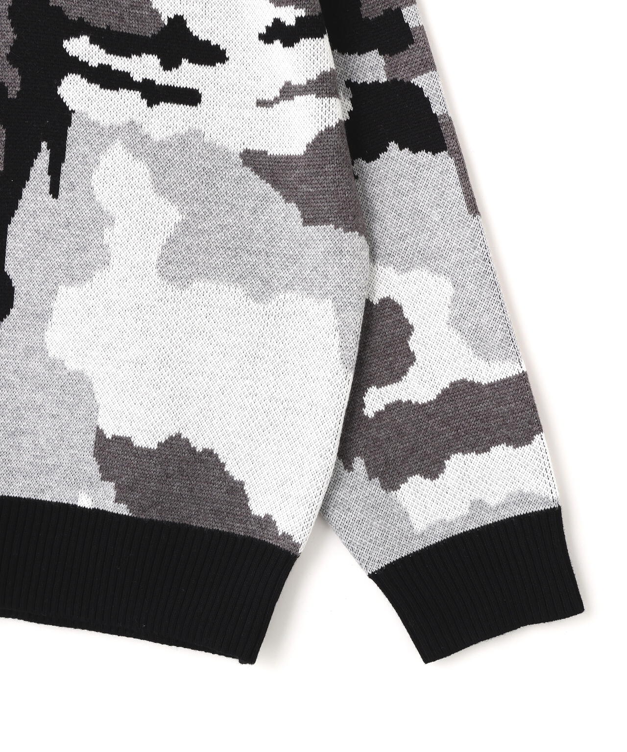 【WEB&DEPOT限定】DankeSchon/ダンケシェーン/CAMO CREWNECK KNIT