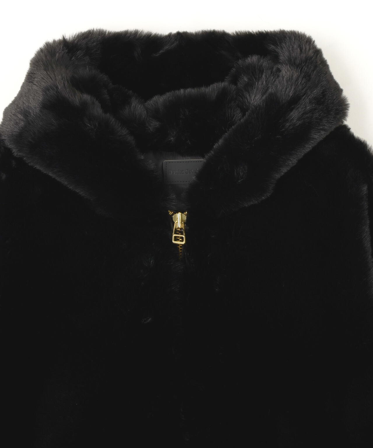 DankeSchon/ダンケシェーン/ECO FUR HOOD BLOUSON BLACK