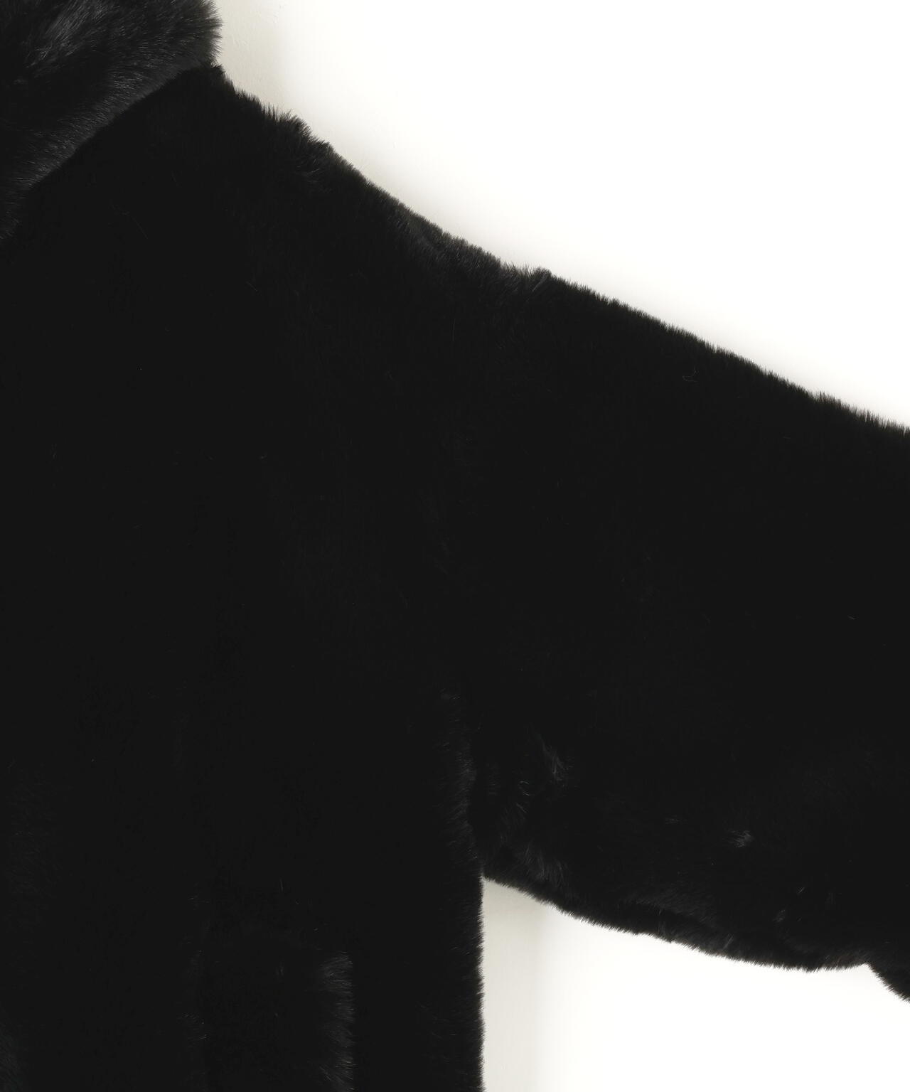 DankeSchon/ダンケシェーン/ECO FUR HOOD BLOUSON BLACK