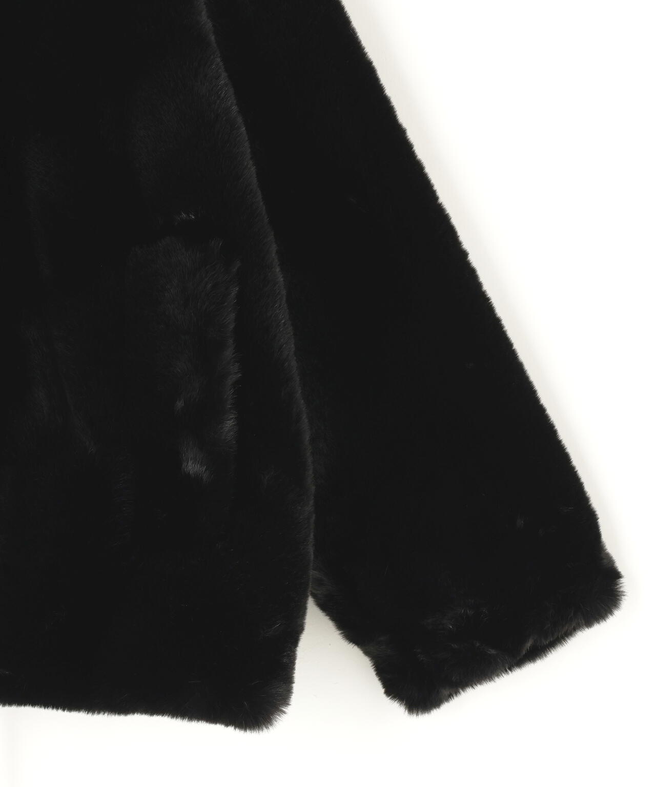 DankeSchon/ダンケシェーン/ECO FUR HOOD BLOUSON BLACK