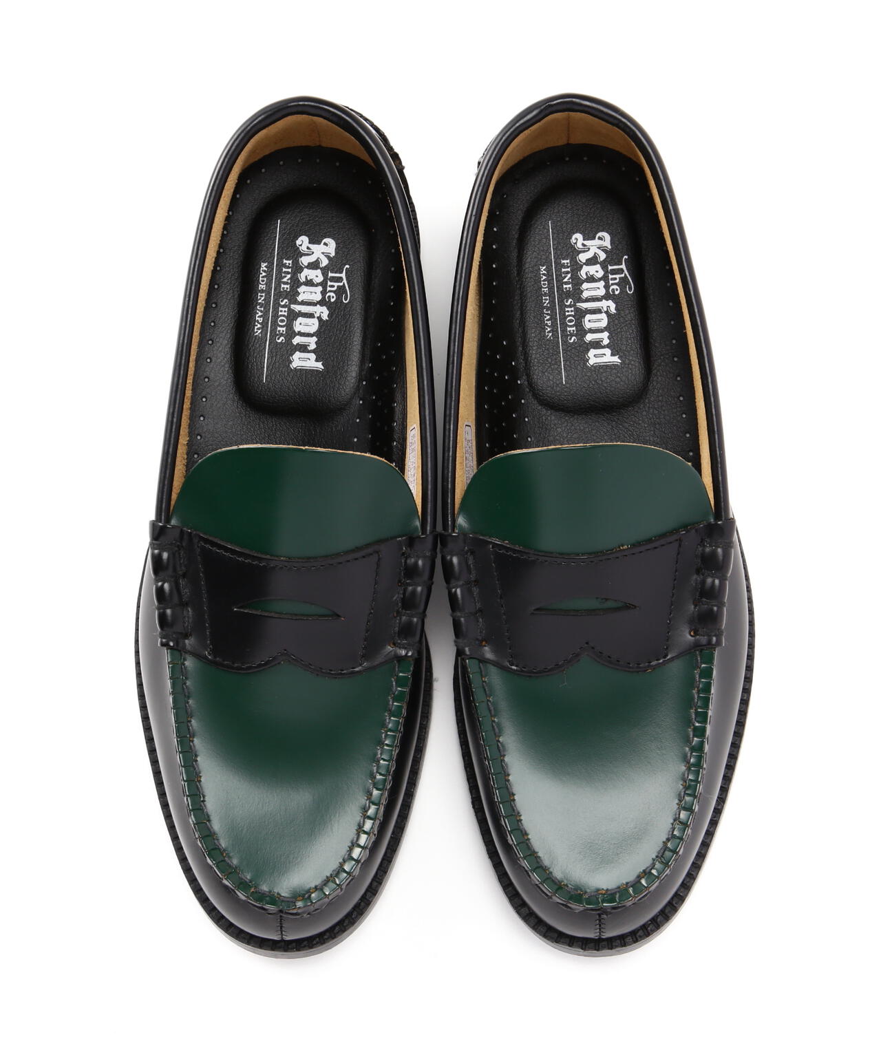 The Kenford Fineshoes/ケンフォードファインシューズ/COIN LOAFERS BLACK×GREEN