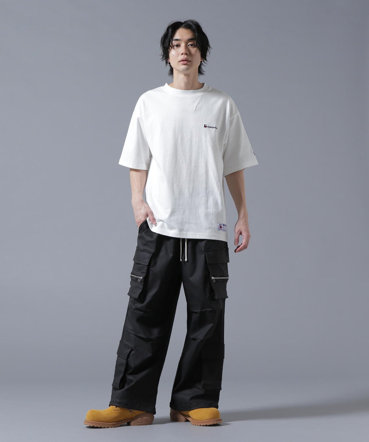 【WEB&DEPOT限定】DankeSchon/ダンケシェーン/COATING WIDE POCKET CARGO PANTS