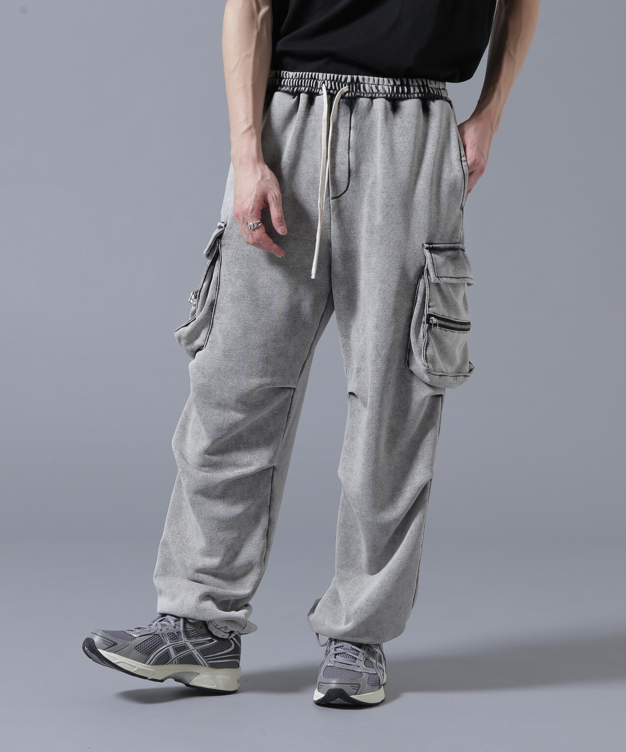 【WEB&DEPOT限定】DankeSchon/ダンケシェーン/SWEAT W-POCKET CARGO PANTS