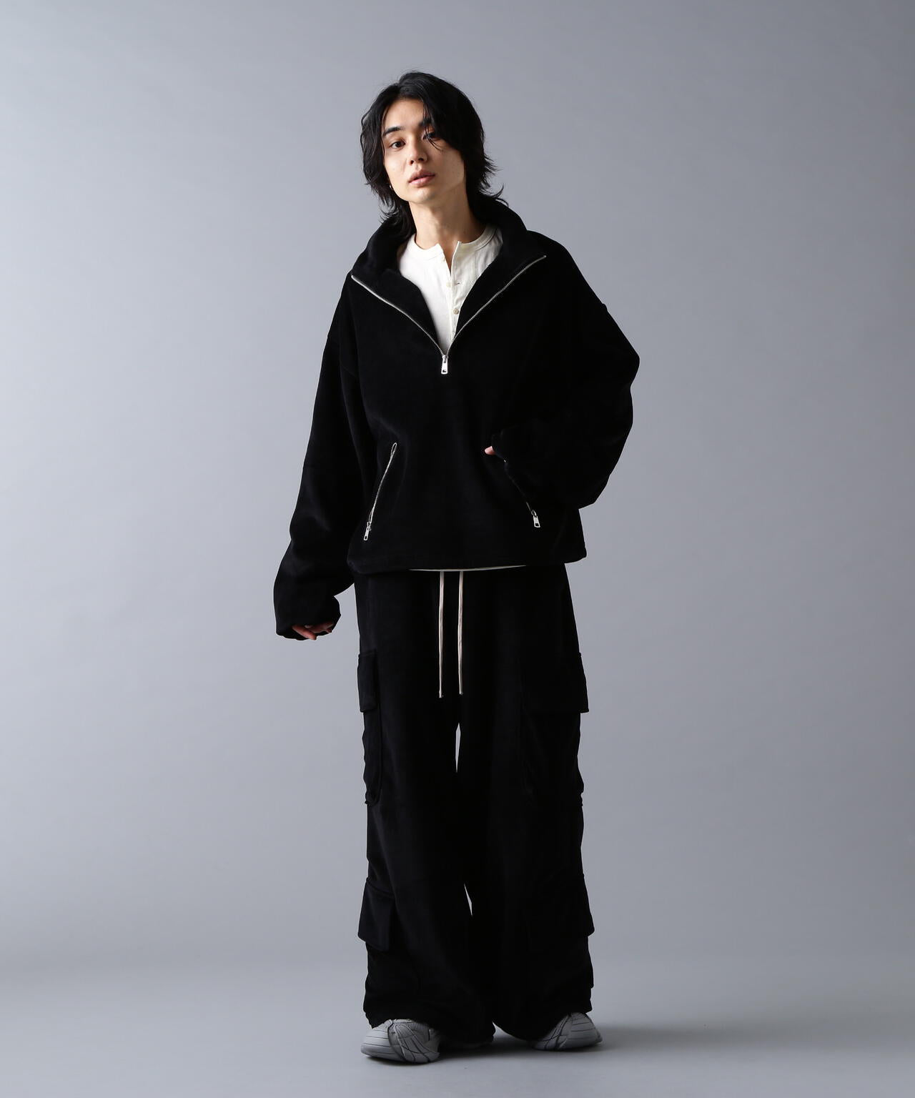 DankeSchon/ダンケシェーン/WFACE VELOUR FLARE CARGO PANTS