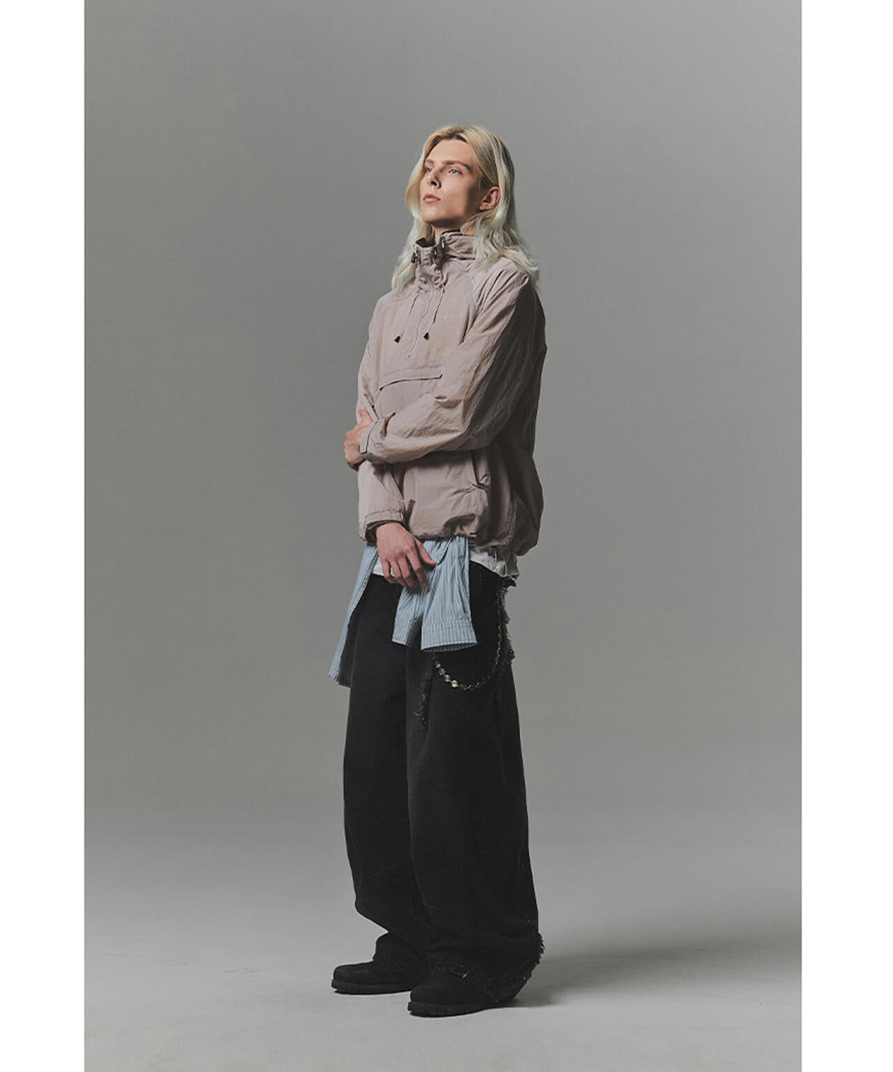 NOT4NERD/ノットフォーナード/MULTI CUT OFF CURVED DENIM PANTS