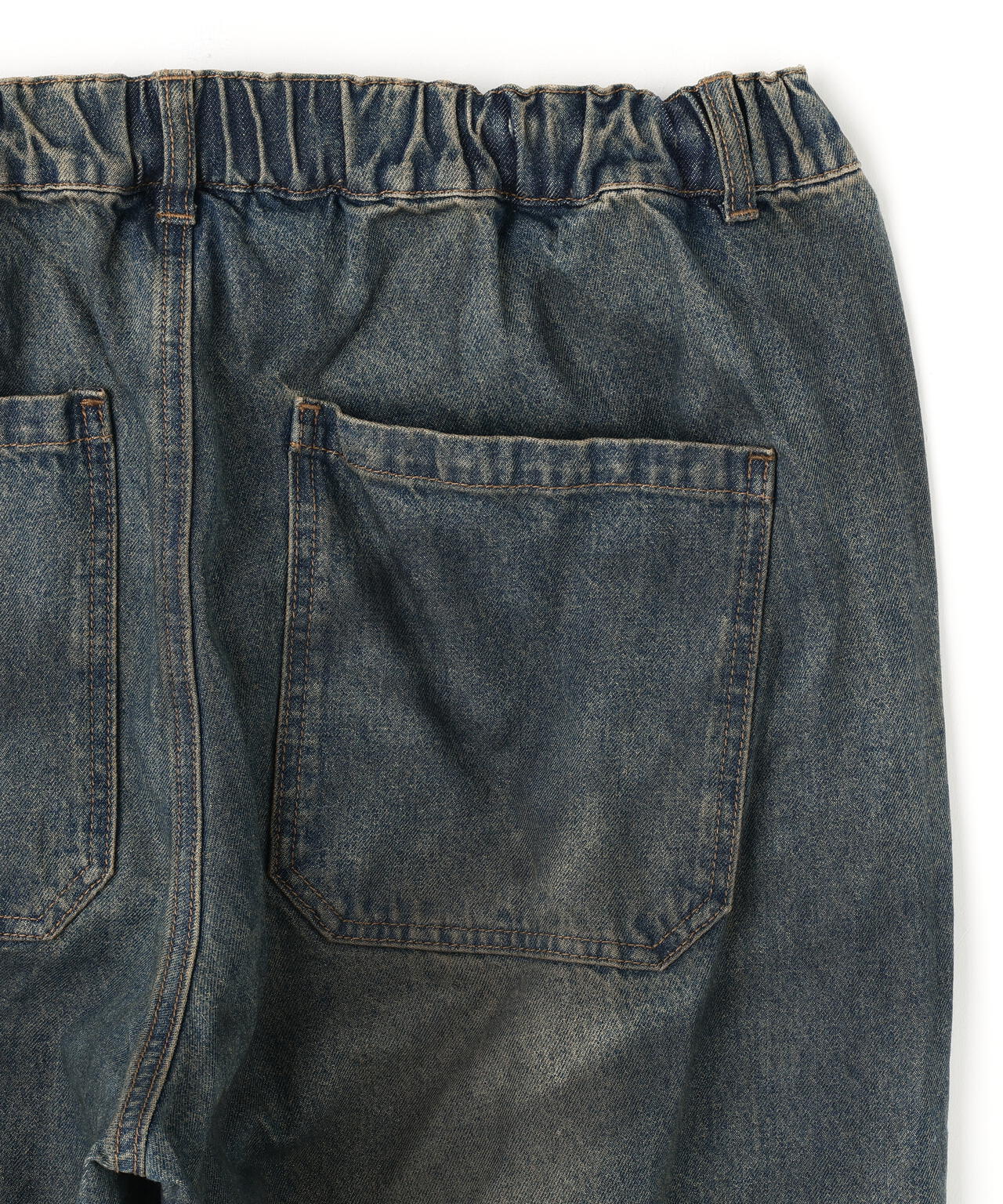 NOT4NERD/ノットフォーナード/CAMO LAYERED DESTROYED DENIM PANTS