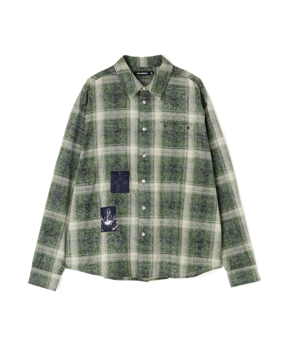 NOT4NERD/ノットフォーナード/TEMPLE PATCH CHEKERED SHIRT