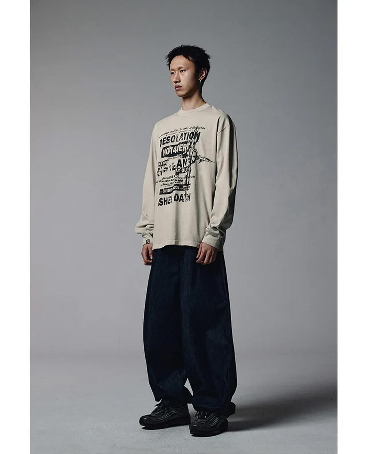 NOT4NERD/ノットフォーナード/POSTER ASHEN DAWN PIGMENT L/S TEE