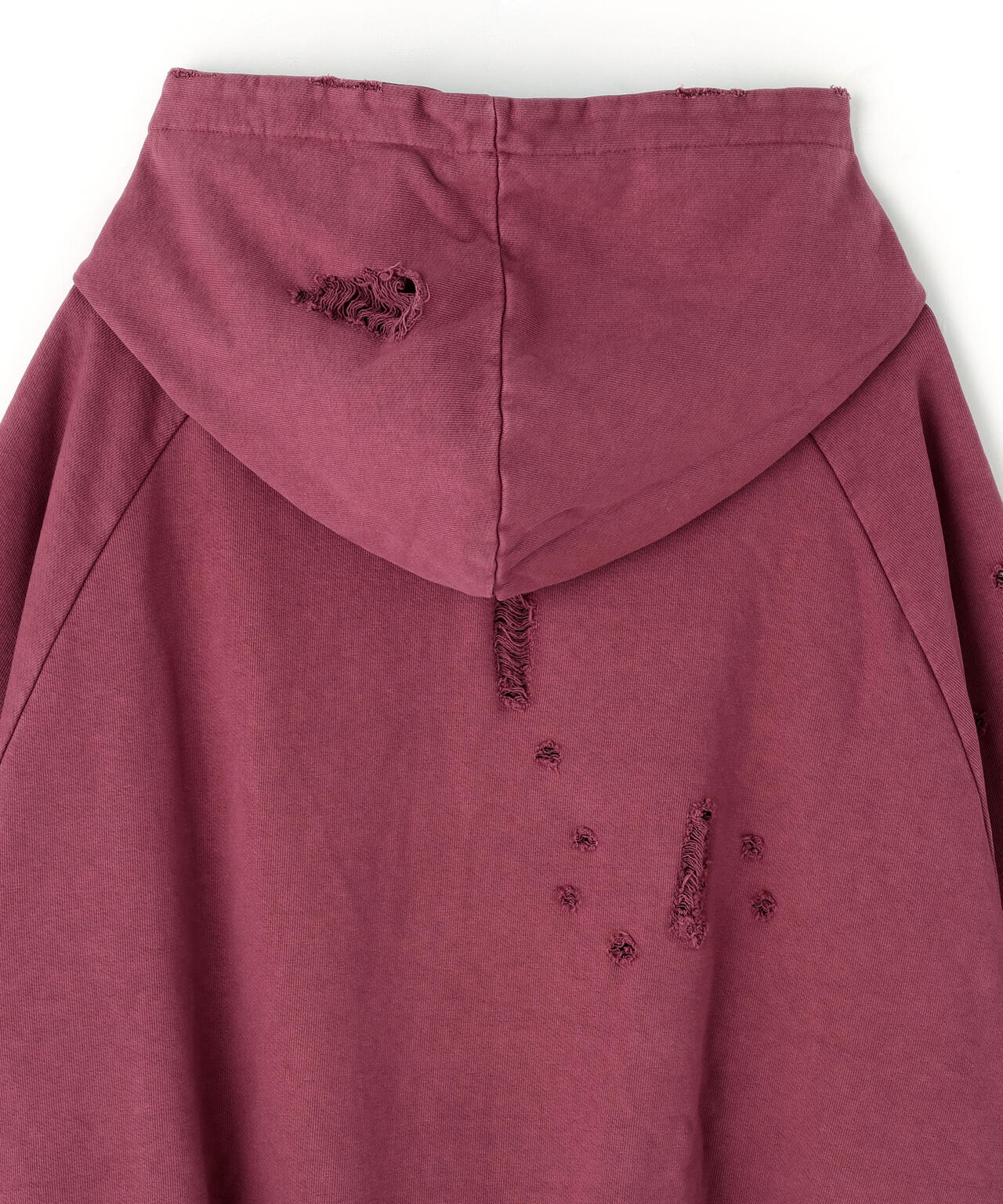 NOT4NERD/ノットフォーナード/DESTROYED PIGMENT GOAT PULLOVER HOODIE